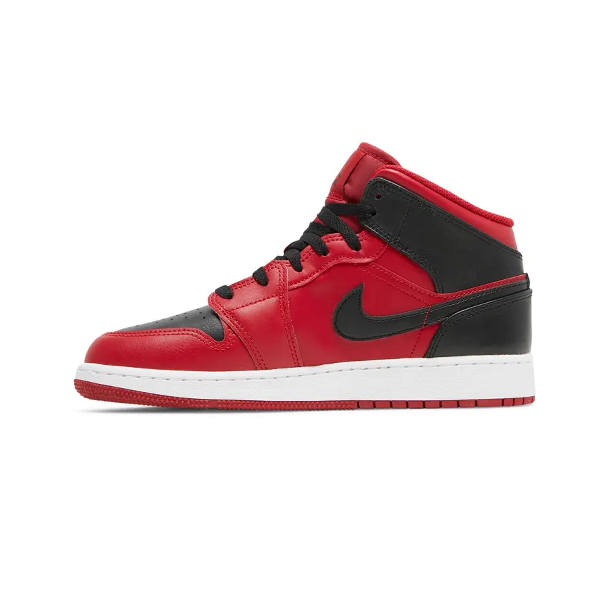 Air Jordan 1 Mid 'Reverse Bred' GS Basketball Shoes for Girls (2021) - Perfect for School, Sports & Street Fashion