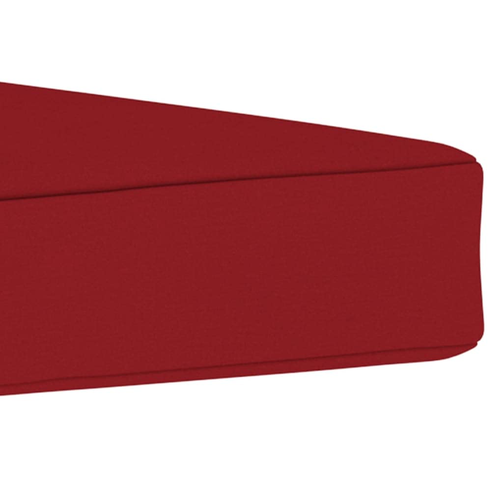 SKM Pallet Sofa Cushions & Ottoman Cushion - Wine Red Fabric - Perfect for Outdoor Patio, Deck, and Indoor Living Room Furniture