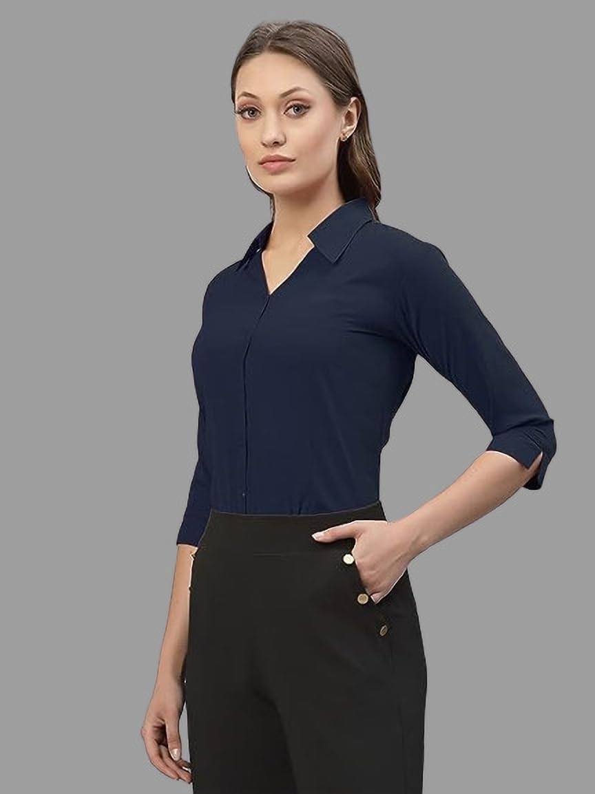 MAHAYANTRA Women's Casual Shirt - Comfortable & Stylish Tops for Everyday Wear - Perfect for Work, Outings & Relaxation