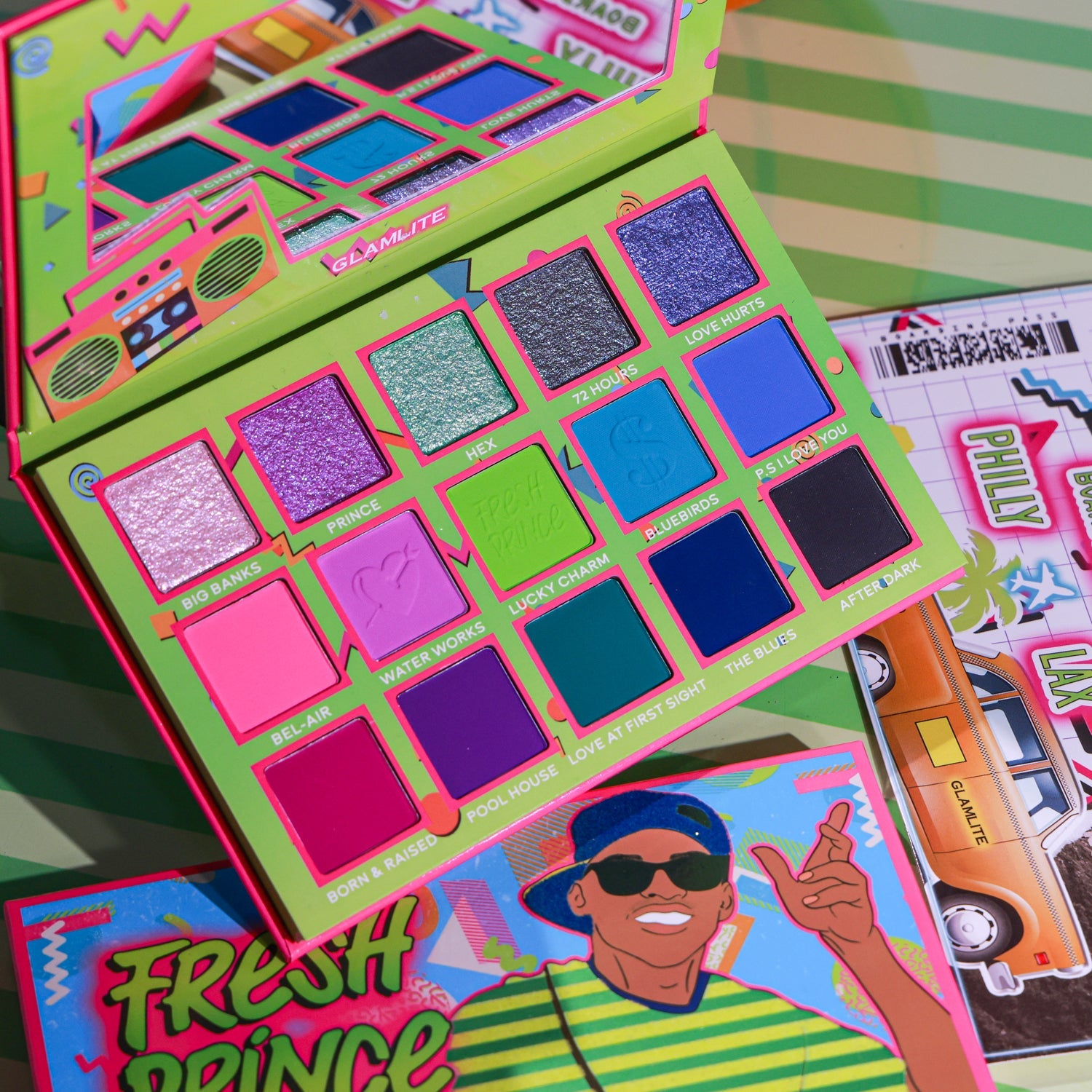 Fresh Prince x Glamlite Eyeshadow Palette - 12 Highly Pigmented Matte & Shimmer Shades for Stunning Eye Makeup Looks | Perfect for Parties, Date Nights & Special Occasions