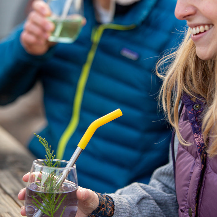4 Pack Stainless Steel Straws for Pints & Tumblers - Reusable, Eco-Friendly Drinking Straws for Smoothies, Iced Coffee & Cocktails at Home or On-the-Go