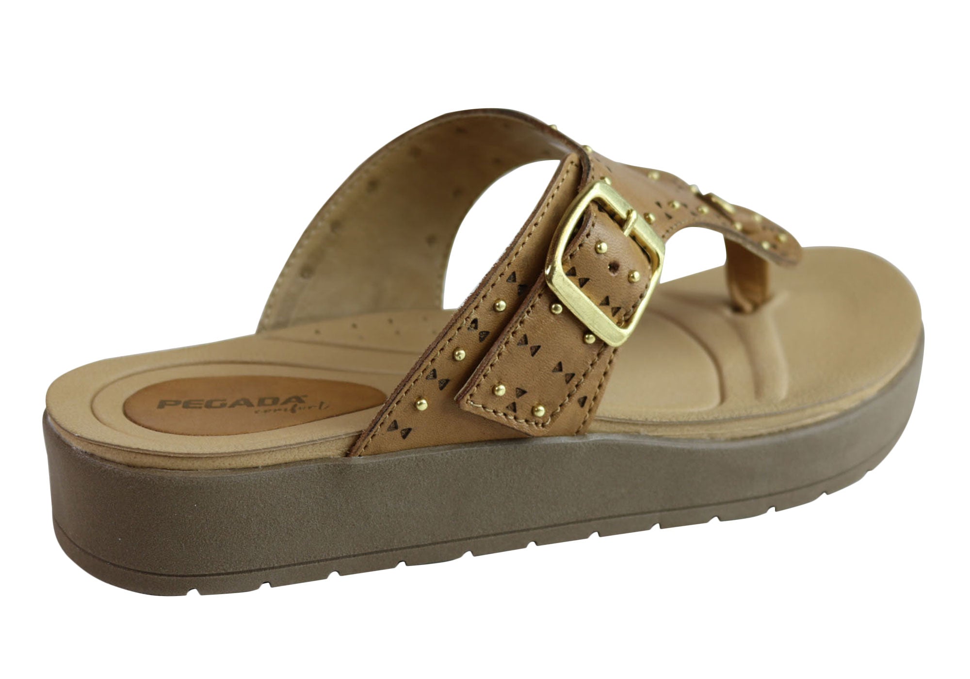 Jess Women's Cushioned Leather Sandals - Comfortable Flip Flops Made in Brazil - Perfect for Beach, Vacation & Summer Outfits