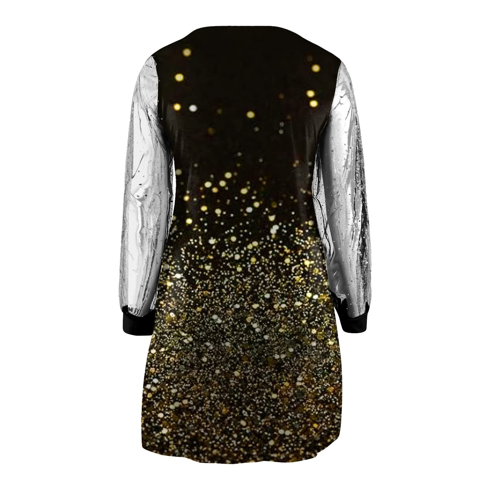 Elegant Sequin Mini Dress for Women 2023 - Long Sleeve V-Neck Cocktail Party Dress, Prom & Homecoming Outfit | Perfect for Evening Events, Date Nights & Special Occasions