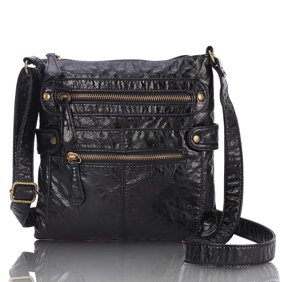 Angel Barcelo Women's Ultra Soft Leather Crossbody Bag - Stylish Crossover Purse & Shoulder Handbag for Girls | Perfect for Work, Travel & Everyday Use