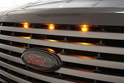 Starkey Raptor Style LED Grille Lights Kit - Amber for Ford F-150 2009-2014 | Off-Road Truck Lighting Accessories for Enhanced Visibility & Style