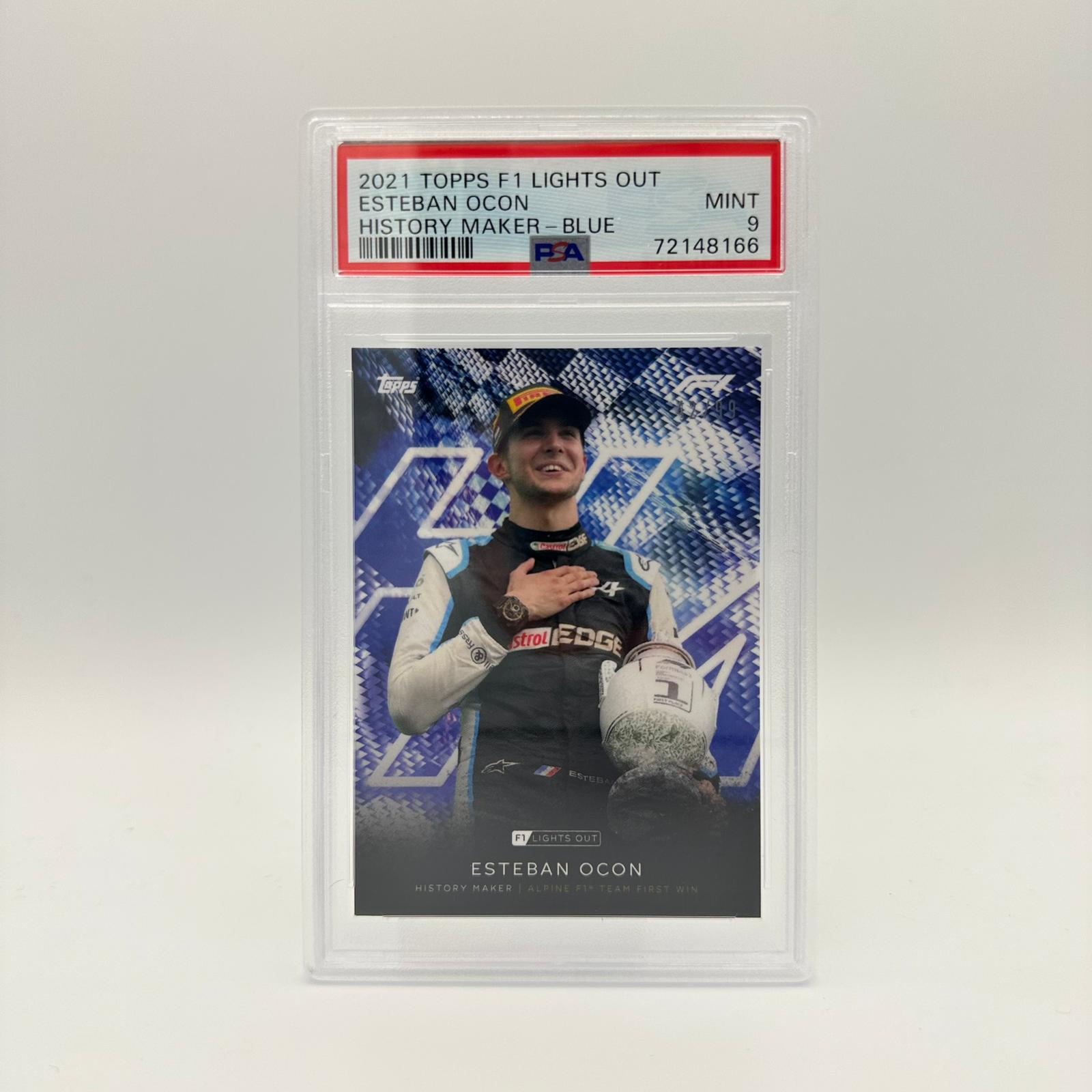 PSA 9 Graded Esteban Ocon 42/99 History Maker Autographed Racing Card - Perfect for F1 Collectors & Motorsport Memorabilia Displays