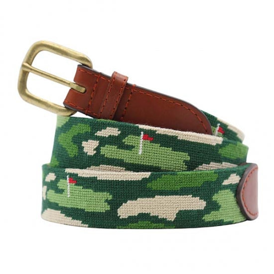 Needlepoint Belt for Men - Camouflage Design Golf Belt - Durable & Stylish for Golfing, Outdoor & Casual Wear