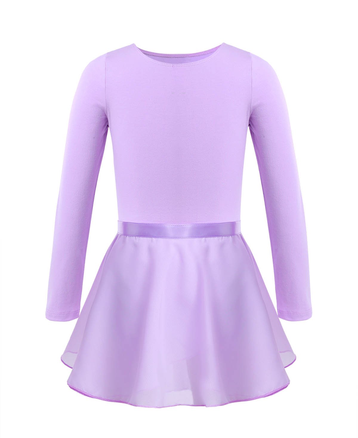 iiniim Girls Kids Long Sleeve Gymnastics Leotard Ballet Dance Dress with Sparkle Mesh Tutu Skirt - Perfect for Recital, Competition, Performance, Practice, Halloween & Birthday Party