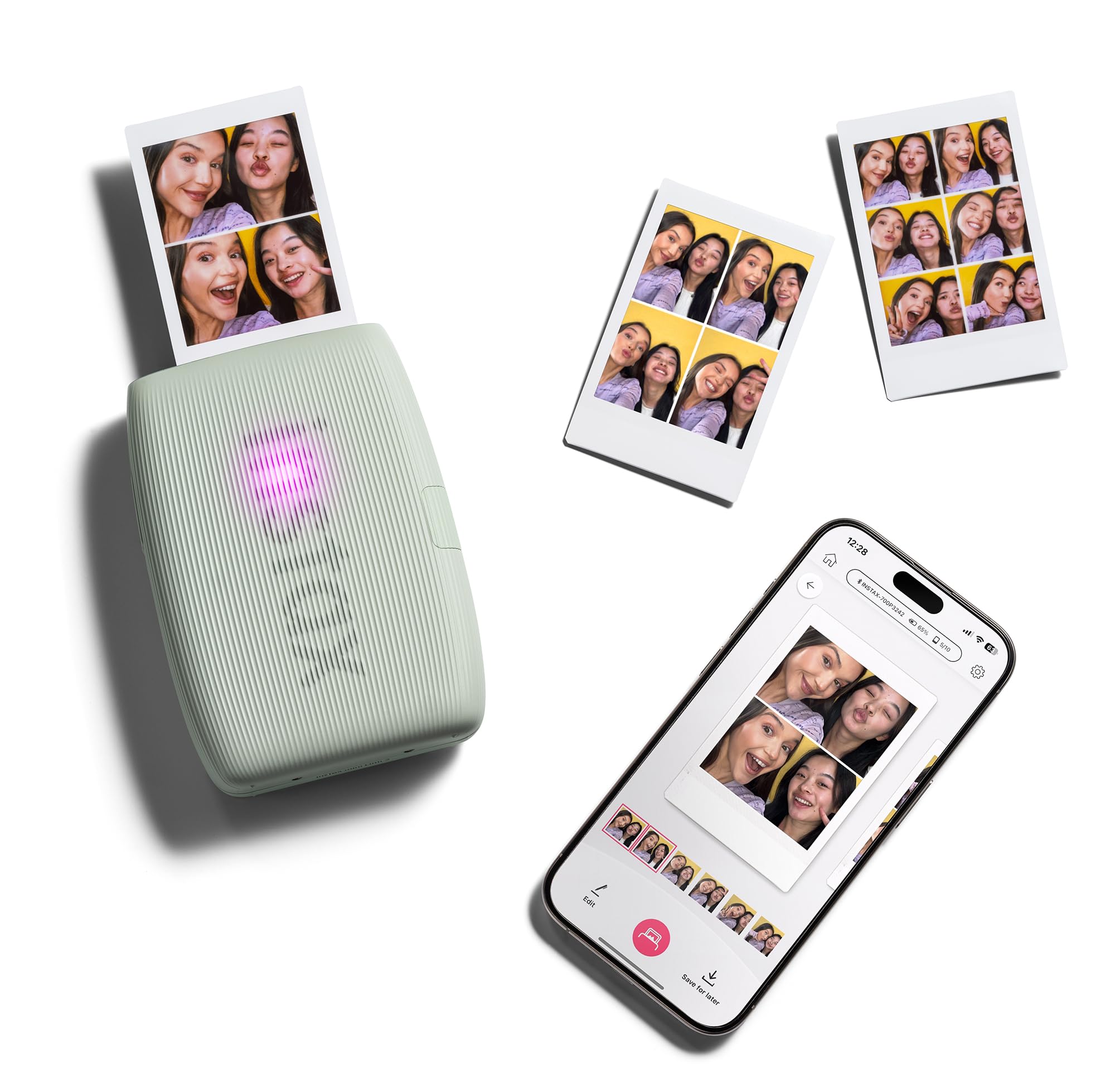 Fujifilm Instax Mini Link 3 Smartphone Printer - Wireless Instant Photo Printer for iPhone & Android - Print Polaroid-Style Pictures from Phone - Perfect for Travel, Parties & Scrapbooking (Sage Green)