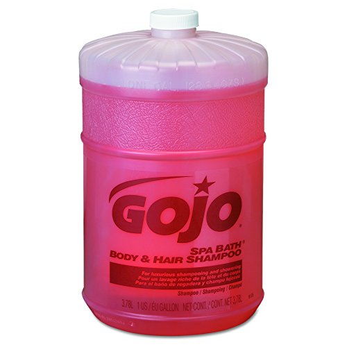 **GOJO Spa Bath Body & Hair Shampoo - Herbal Fragrance, 1 Gallon EcoLogo Certified (Case of 4) | Refillable Wash Pour Bottle for Salons, Spas & Home Use**