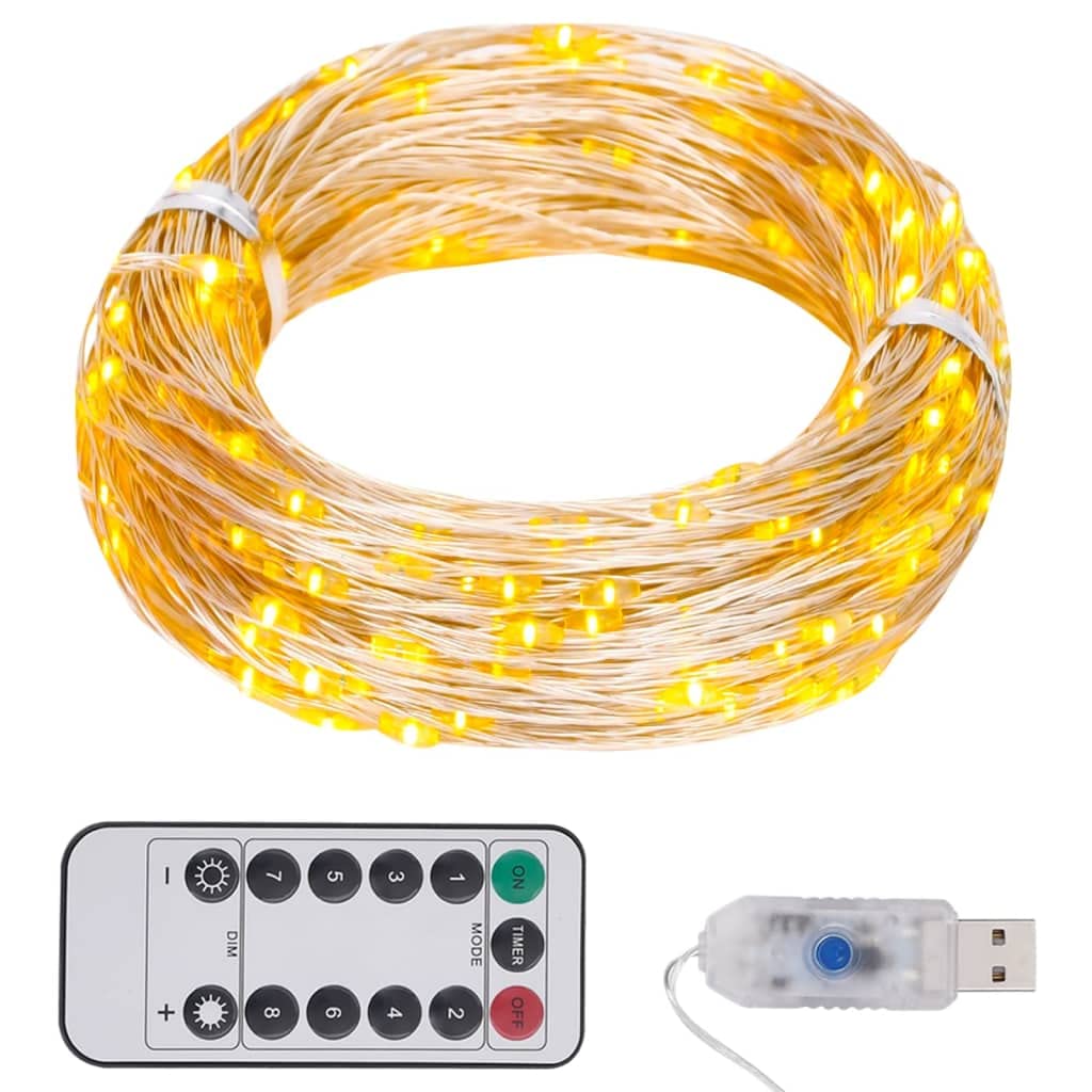 TYMMC 300 LED Warm White String Lights - 118.1 Feet Indoor/Outdoor Fairy Lights for Bedroom, Wedding, Party, Garden Decoration