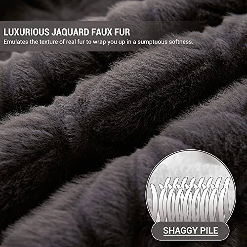 Luxury Faux Fur Throw Blanket - Super Soft, Cozy & Warm Fluffy Blanket for Couch, Bed & Winter Nights - Perfect for Home Decor & Gifts