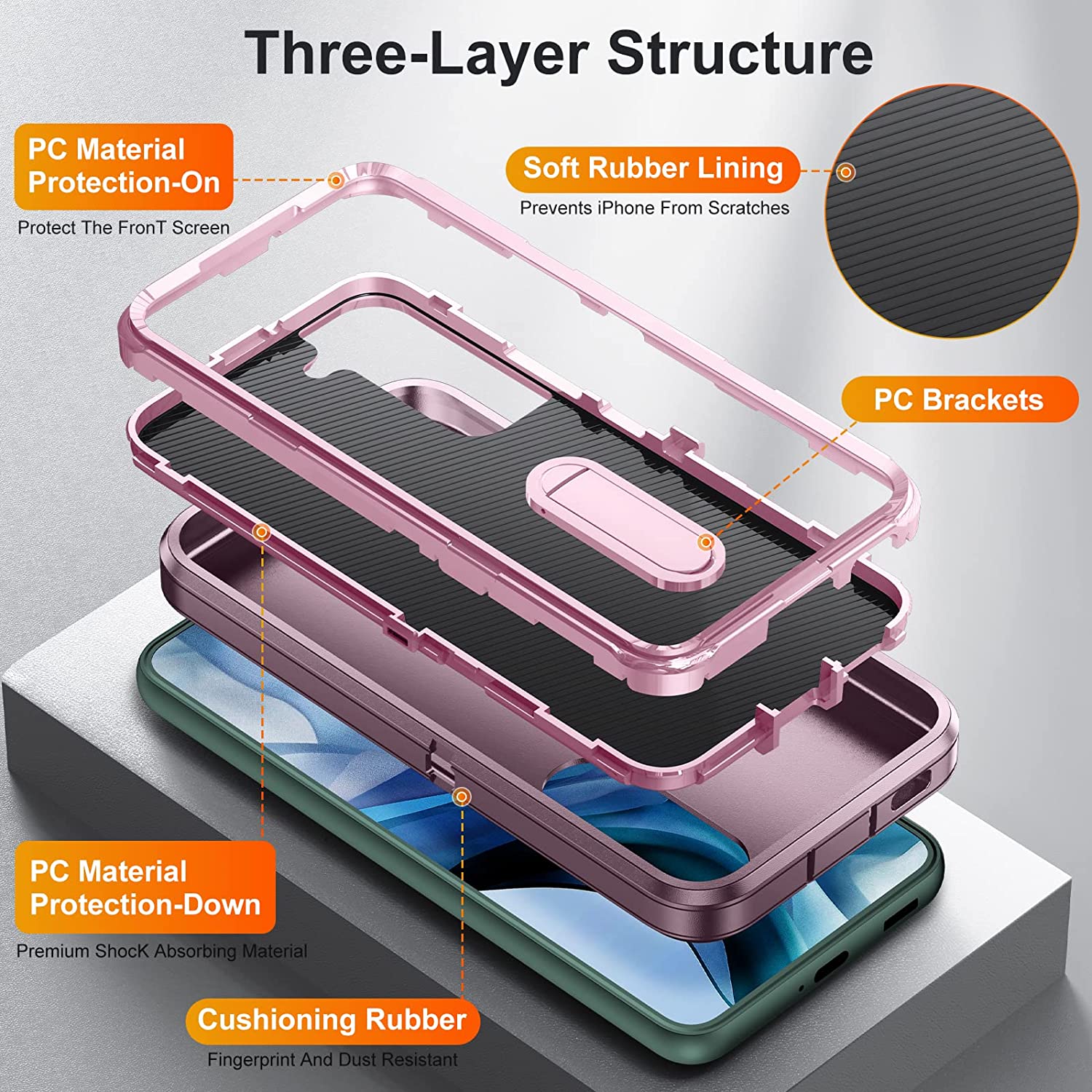 Samsung Galaxy S22 Phone Case - Shockproof & Slim Protective Cover, Night Purple & Baby Pink Options | Perfect for Everyday Use, Travel & Outdoor Activities