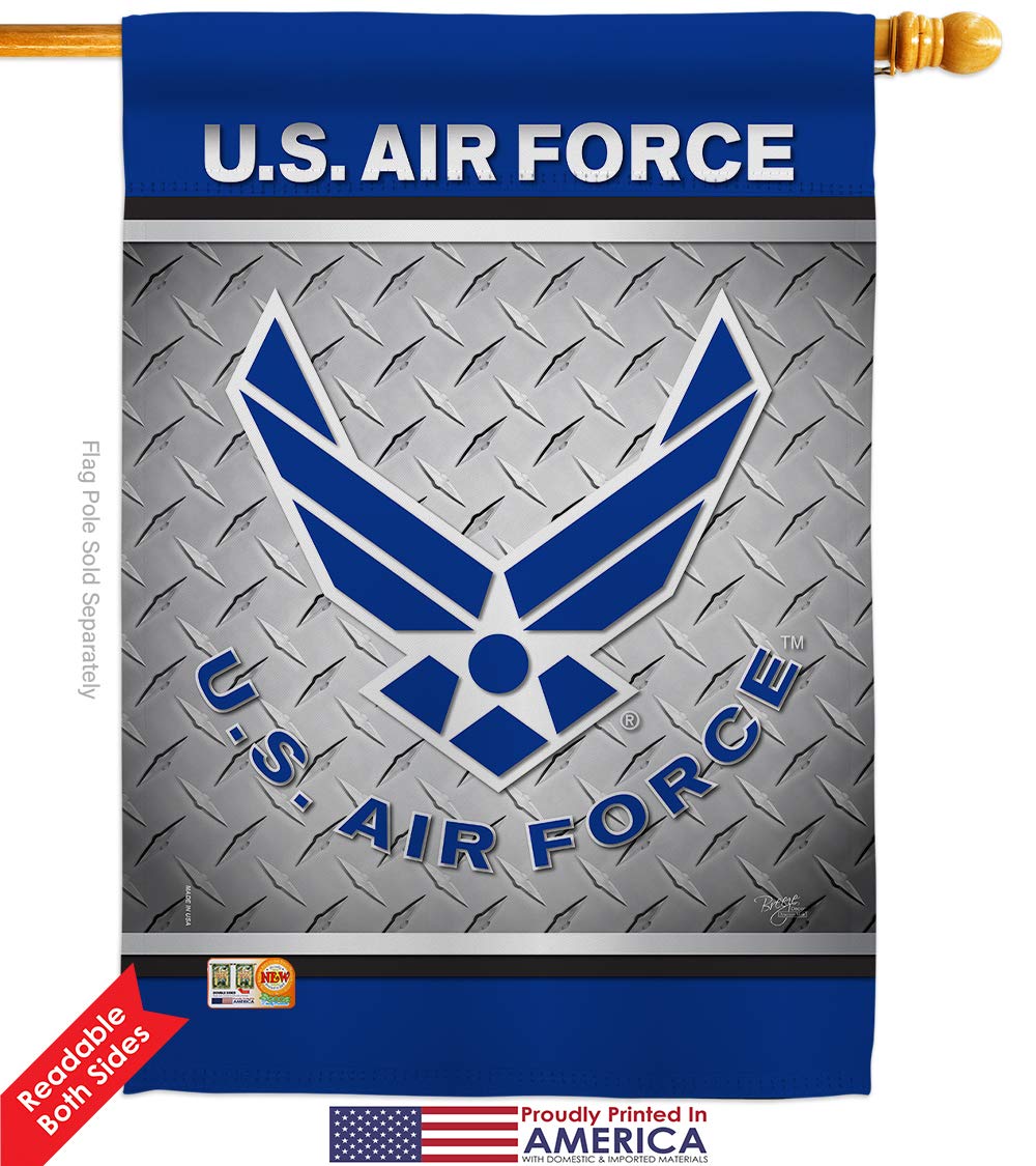 USAF American Military Garden Flag - Double-Sided Armed Forces Veteran Yard Banner 28x40 Inch - Patriotic Outdoor Decor for Home, Lawn & Memorial Day Celebrations - Made in USA
