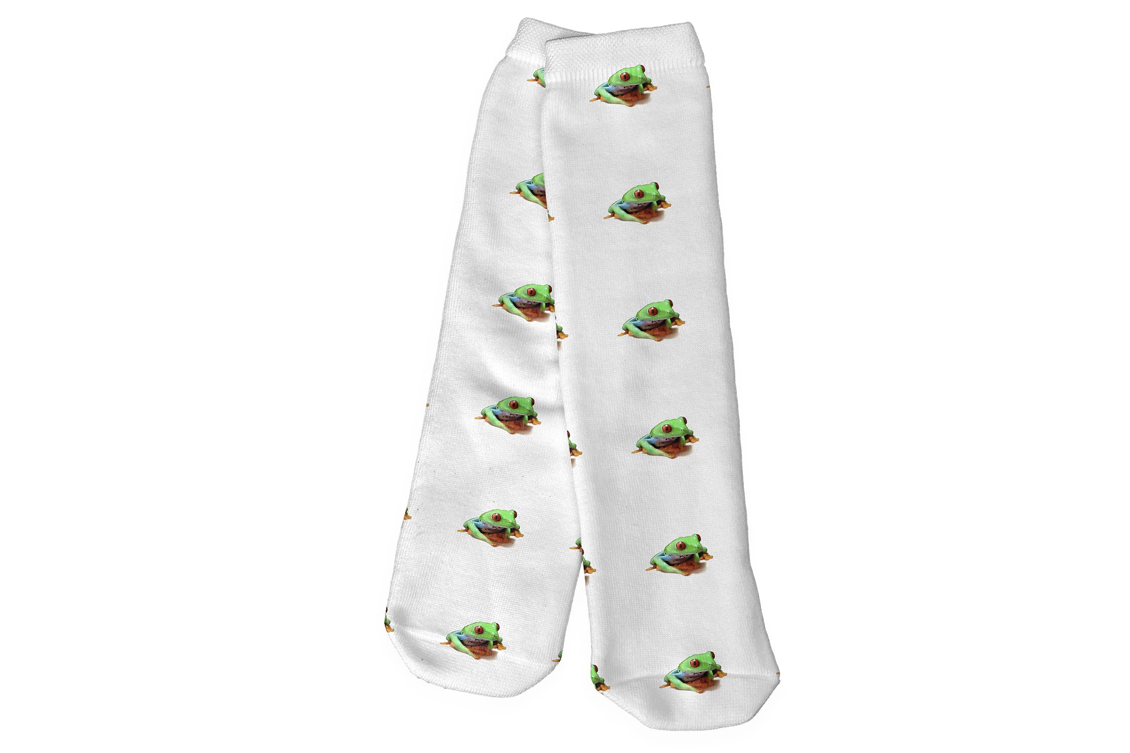 SpreadPassion Red Eyed Tree Frog Novelty Socks - Ultra Soft & Comfortable Fun Animal Socks for Women & Men - Perfect Birthday Gift, Christmas Present for Nature Lovers - Great for Cosplay, Costume Parties & Everyday Wear