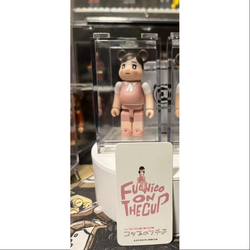 Bearbrick Series 34 Secret Fuchico on the Cup Pink 100% Collectible Figure - Limited Edition Japanese Vinyl Art Toy for Display, Gift & Anime Collection