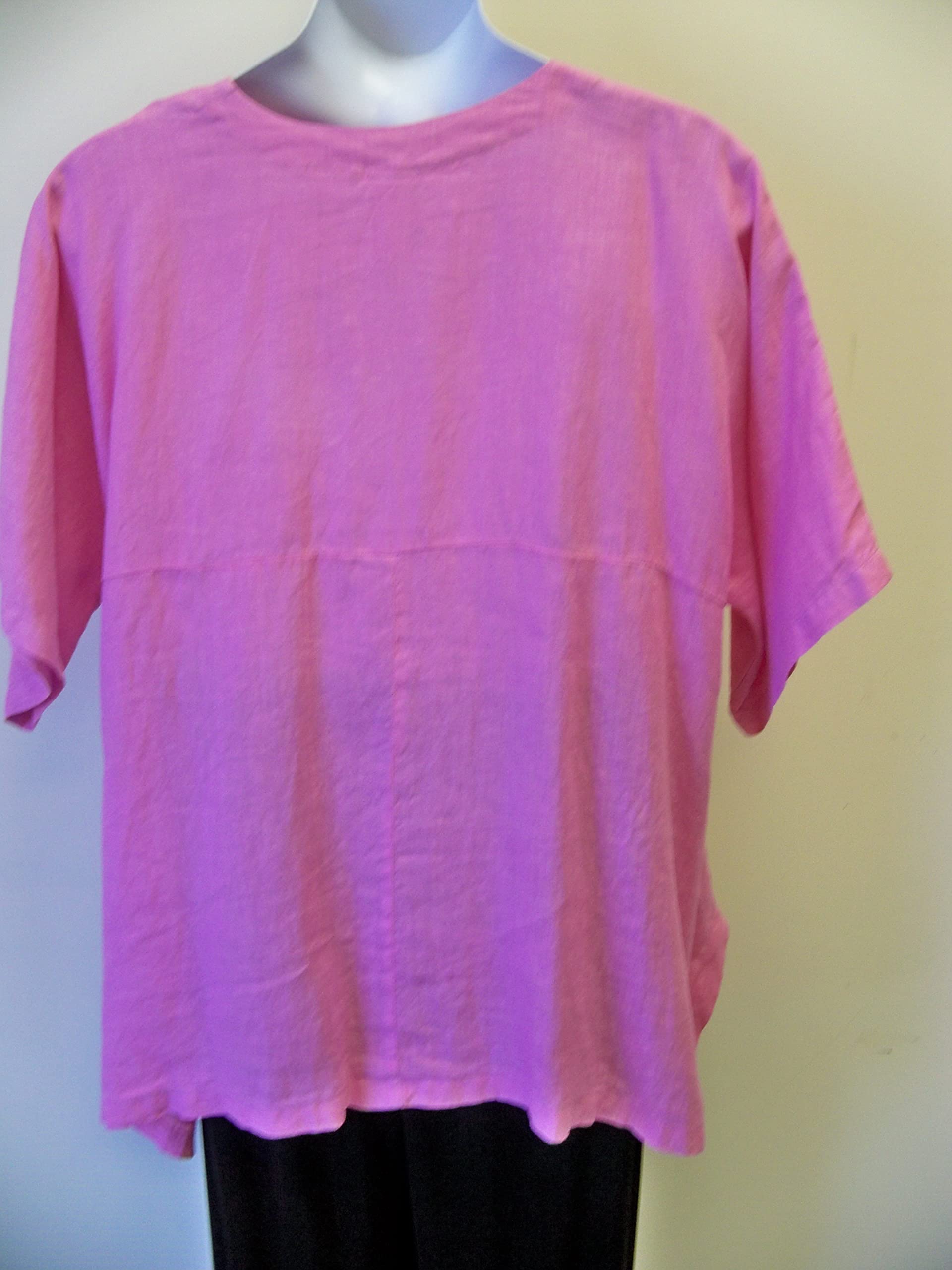 Women's Oversized Linen Kimono Tunic - Soft Pink Crush | Boho Beach Cover Up, Summer Loungewear & Casual Outfit Essential