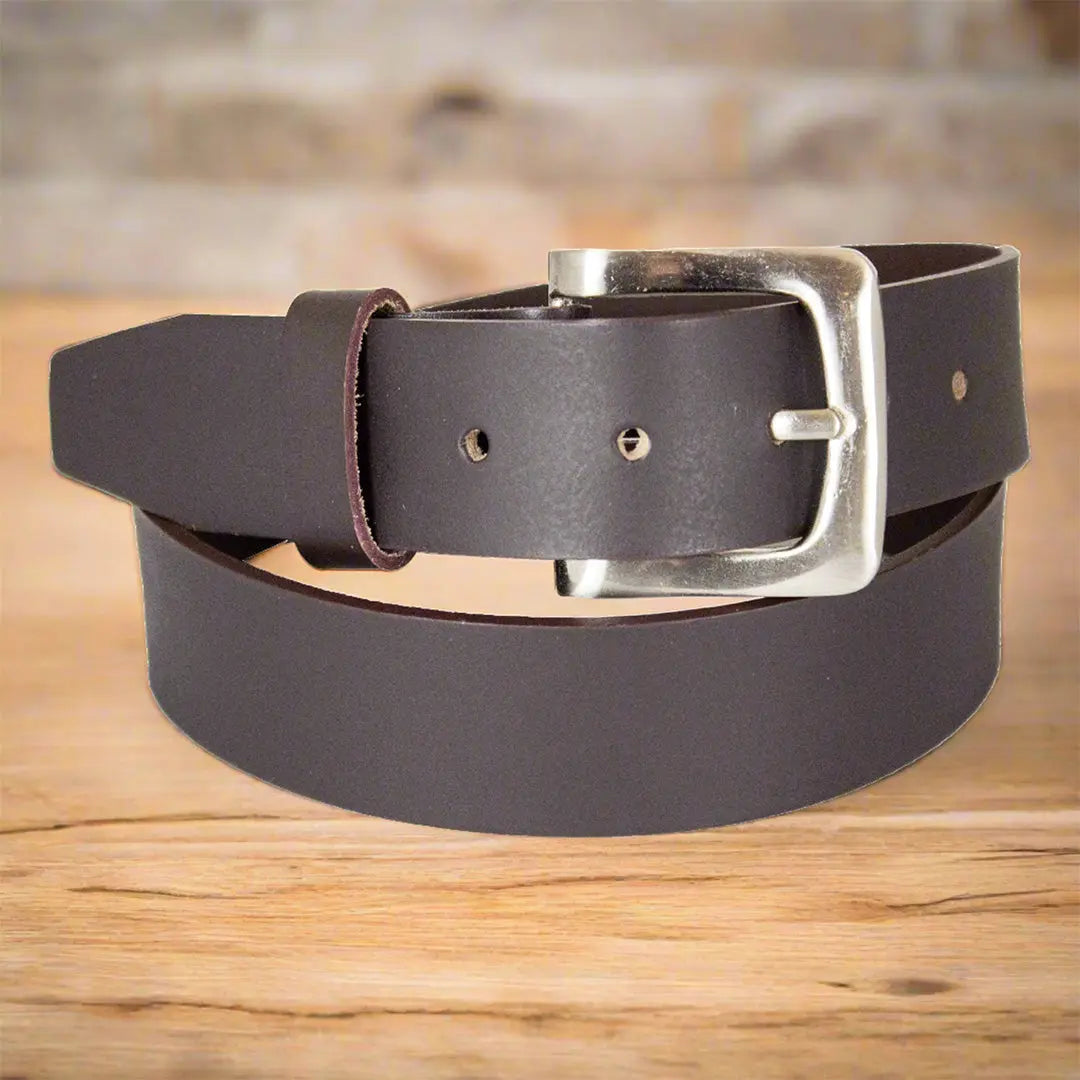 BOL Genuine Leather Belt for Men with Removable Buckle - Classic Smooth Dress Belt for Office, Casual & Formal Wear