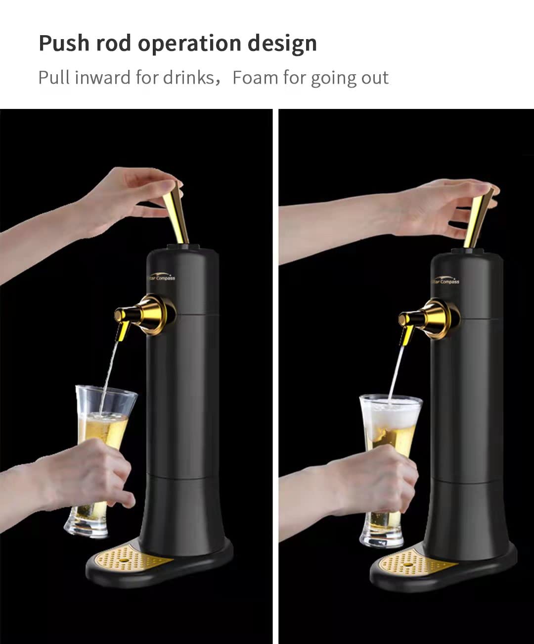 MAISHUSHU Beer Pump - Portable Home Draught Beer Dispenser with Ultrasonic Foam Technology | Desktop Beer Machine for Perfect Pouring | Ideal for Parties, Bars & Home Brewing Enthusiasts
