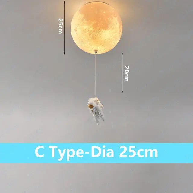 NASA-Inspired Astronaut Moon Night Light for Kids Bedroom - Glow in the Dark Space-Themed Nursery Decor for Boys & Girls