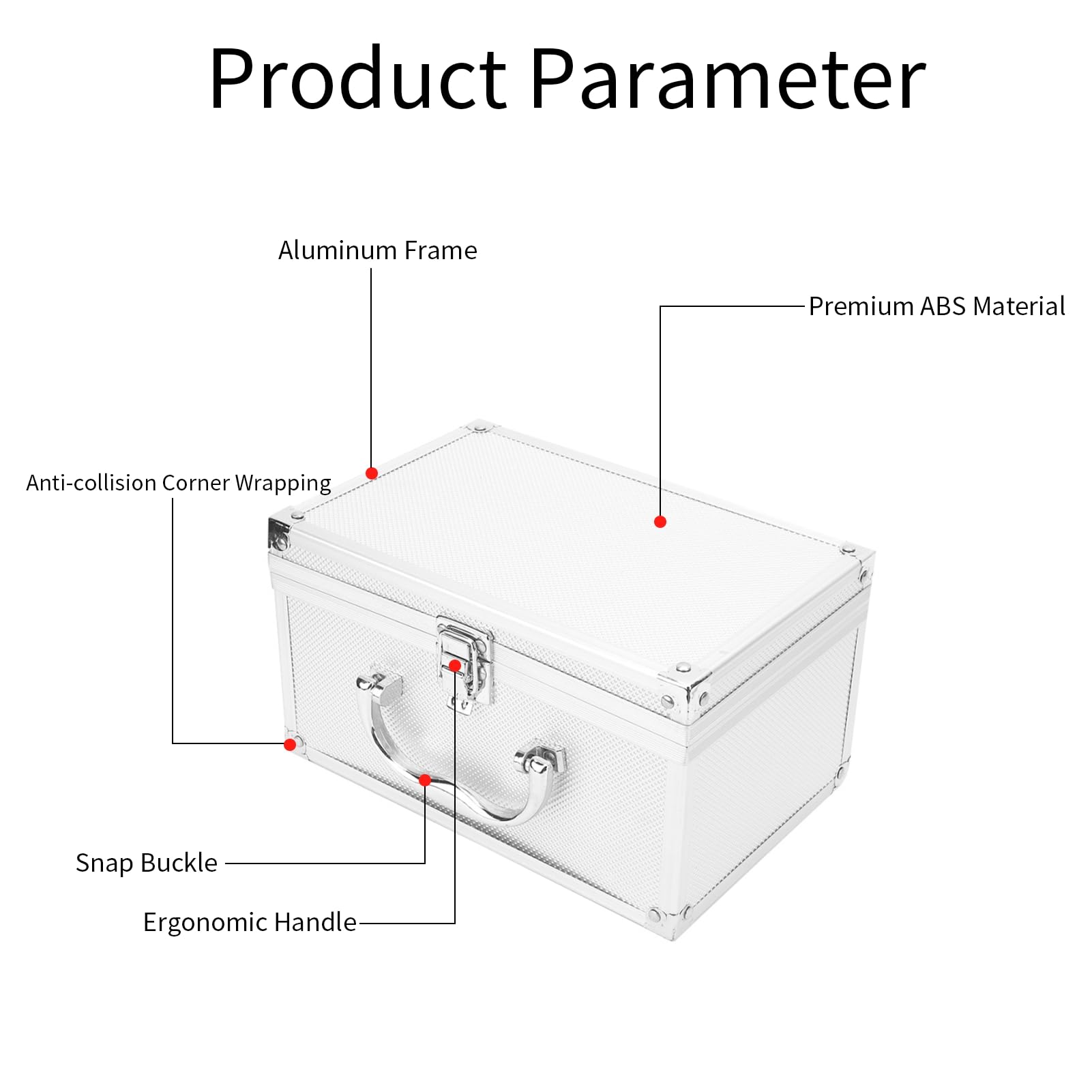 Durable Aluminum Tool Box - Portable Jewelry & Instrument Case (230x150x125mm) - Compact Carrying Storage for Tools, Jewelry Display & Professional Equipment - Perfect for Travel, Trade Shows & Workshop Organization