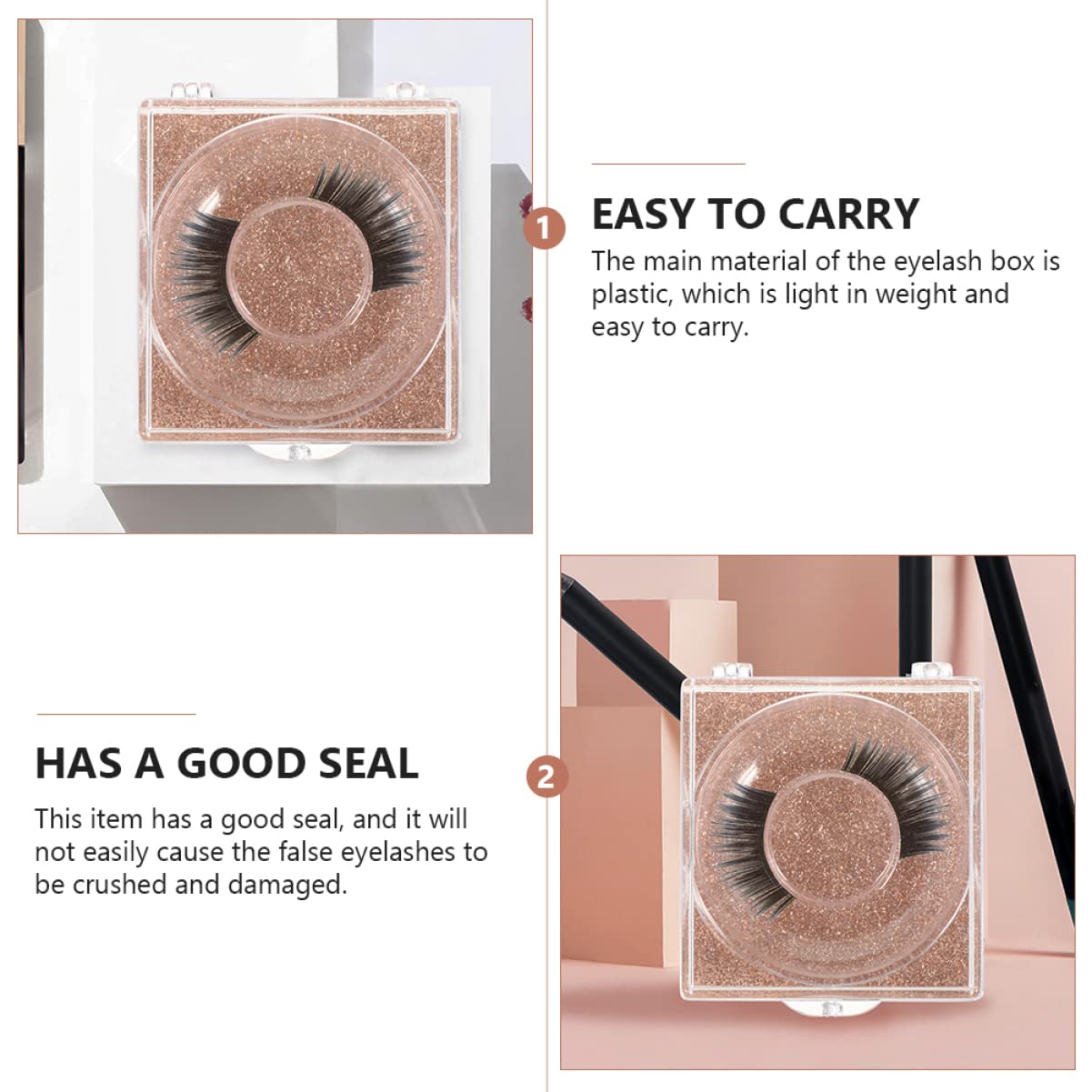 Professional Eyelash Storage Case - Durable Plastic Lash Box for Salon & Home Use | Perfect for Eyelash Extensions, False Lashes & Makeup Organization
