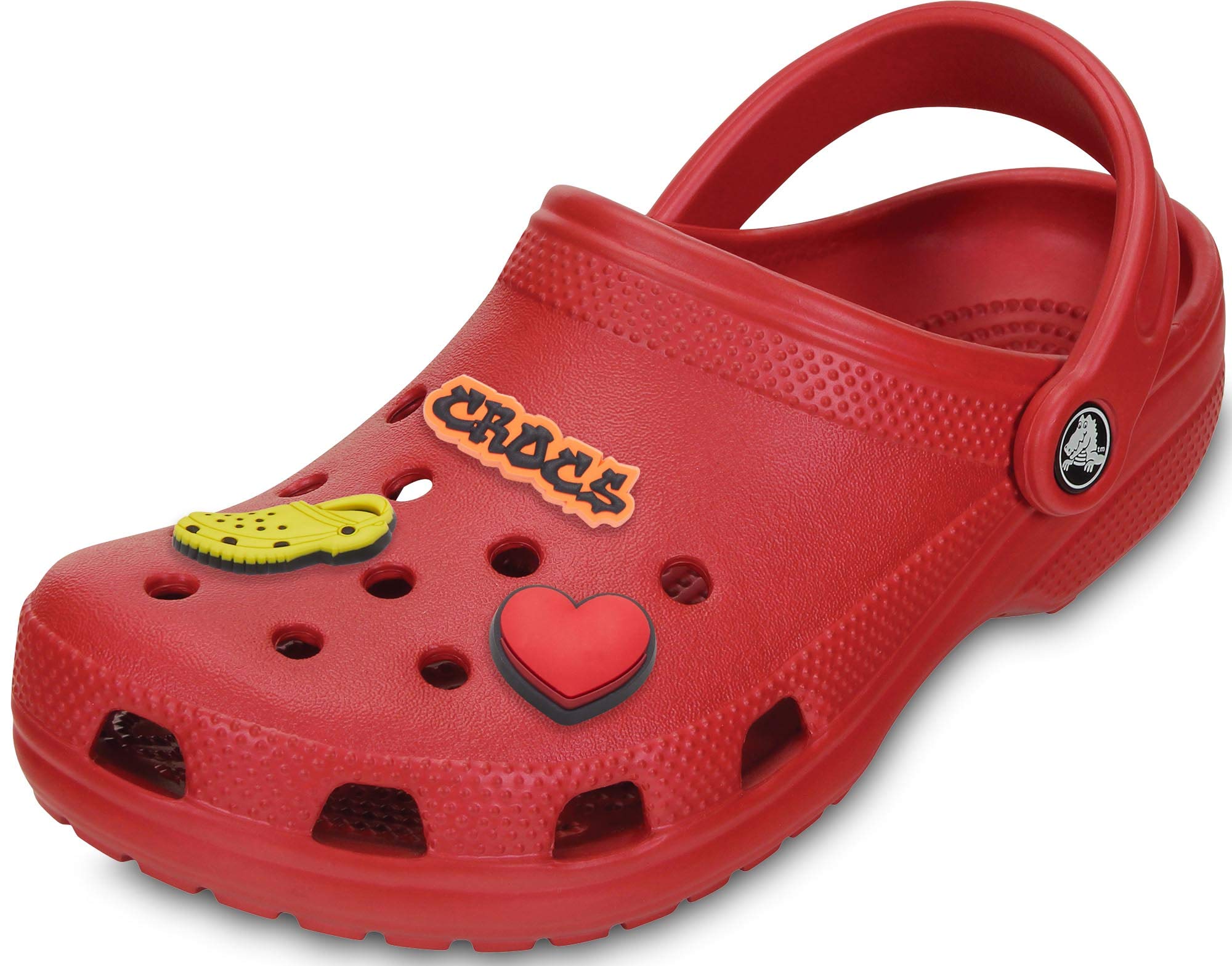 Crocs Classic Clog Shoes for Men & Women with 3-Pack Jibbitz Charms - Comfortable Slip-On Clogs for Casual Wear, Work & Outdoor Activities