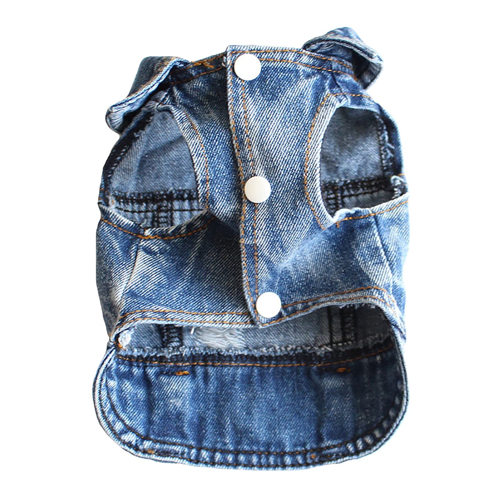 Howstar Denim Pet Vest for Small Dogs - Ripped Spring & Summer Dog Clothes, Winter Outfit for Chihuahuas (Blue, Size S) | Perfect for Outdoor Walks, Pet Parties & Seasonal Fashion