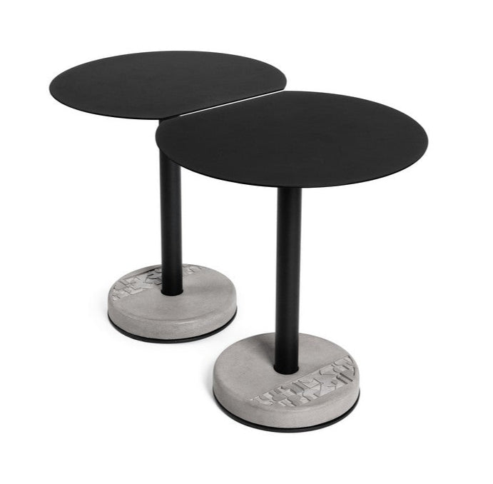 Lyon Beton Donut Cutaway Bistro Table - Outdoor Patio Dining Set for Garden, Poolside & Restaurant Use