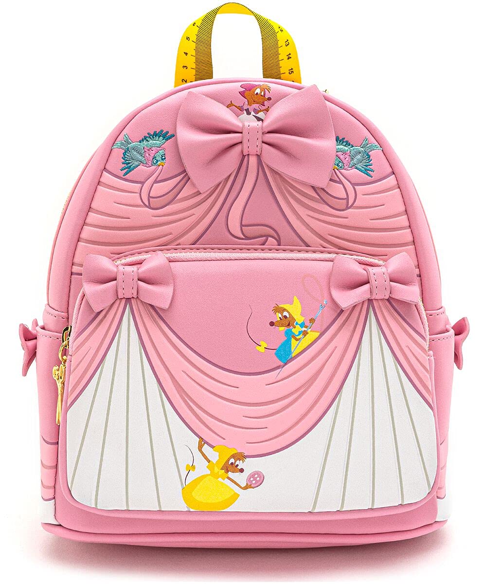 Loungefly x Disney Cinderella 70th Anniversary Mini Backpack - Elegant Dress Design for Women & Teens | Perfect for Disney Parks, Cosplay & Collectors