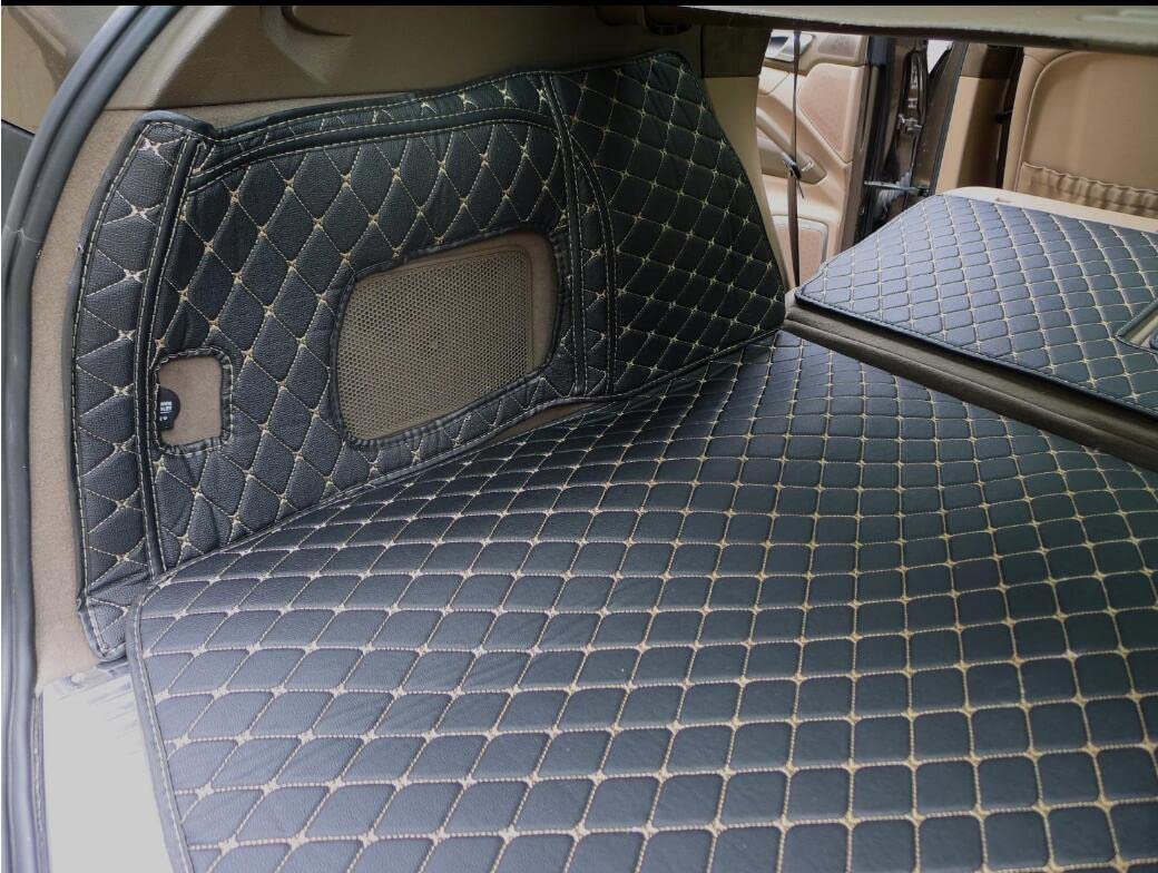 Premium Rear Cargo Mat + Back Seat Protector + High Side Protectors for Porsche Cayenne 2011-2018 | Heavy Duty Trunk Liner with Left Subwoofer Cutout | Waterproof Pet Tray & All-Weather Protection | Perfect for Road Trips, Groceries & Pet Transport