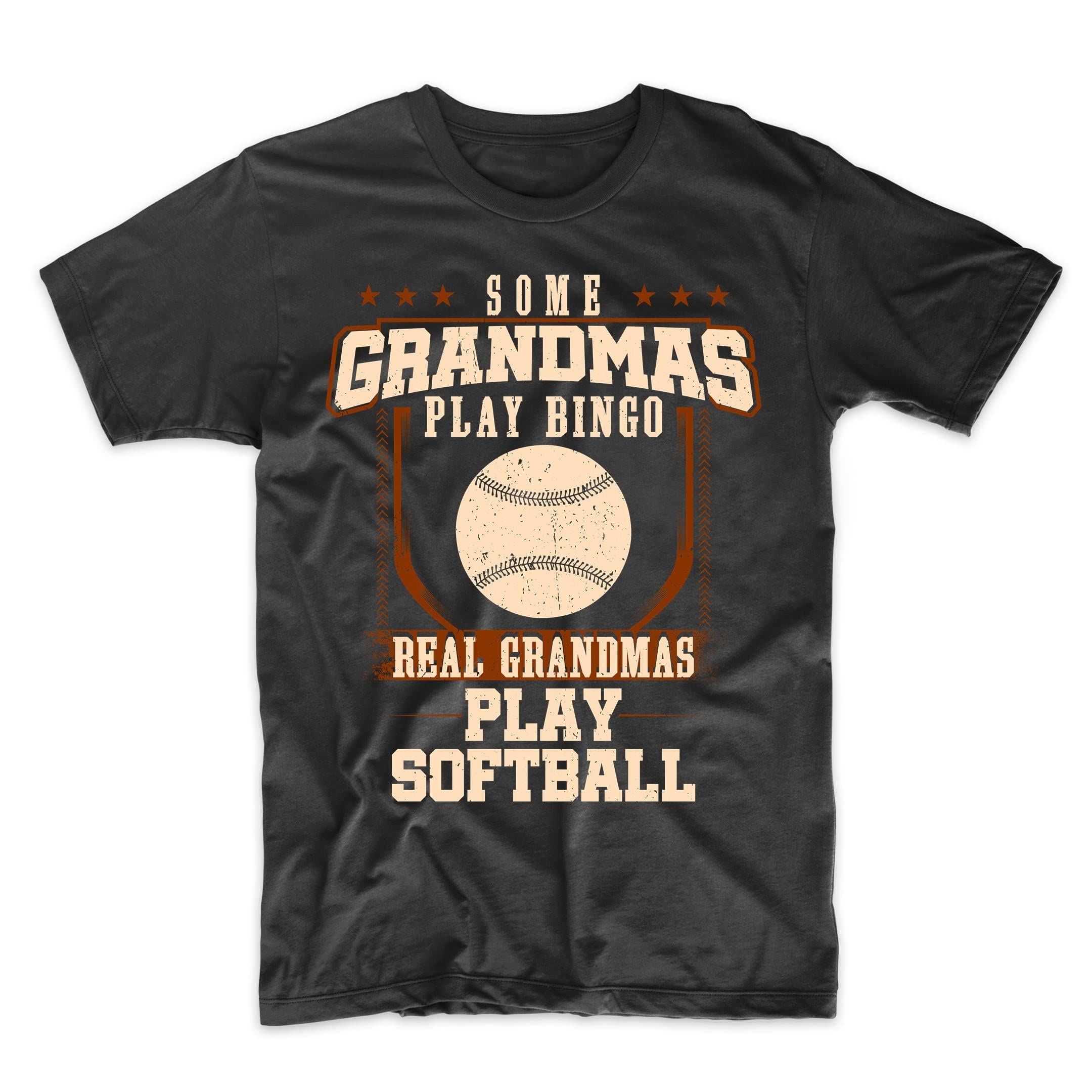 Real Grandmas Play Softball T-Shirt - Funny Grandma Gift for Softball Lovers - Perfect for Games, Practice & Casual Wear