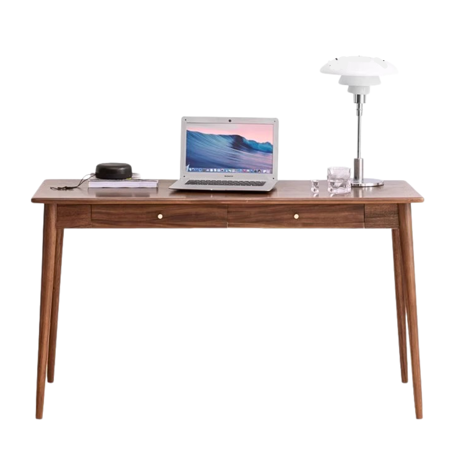 Premium Black Walnut Solid Wood Office Desk - Handcrafted Executive Workstation for Home & Business | Perfect for Remote Work, Study & Professional Workspaces