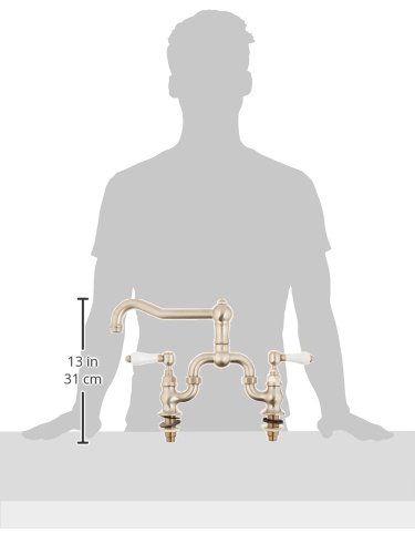ROHL A1420LPSTN-2 Premium Kitchen Faucet in Satin Nickel Finish - Modern Pull-Down Sprayer for Easy Cooking & Dishwashing