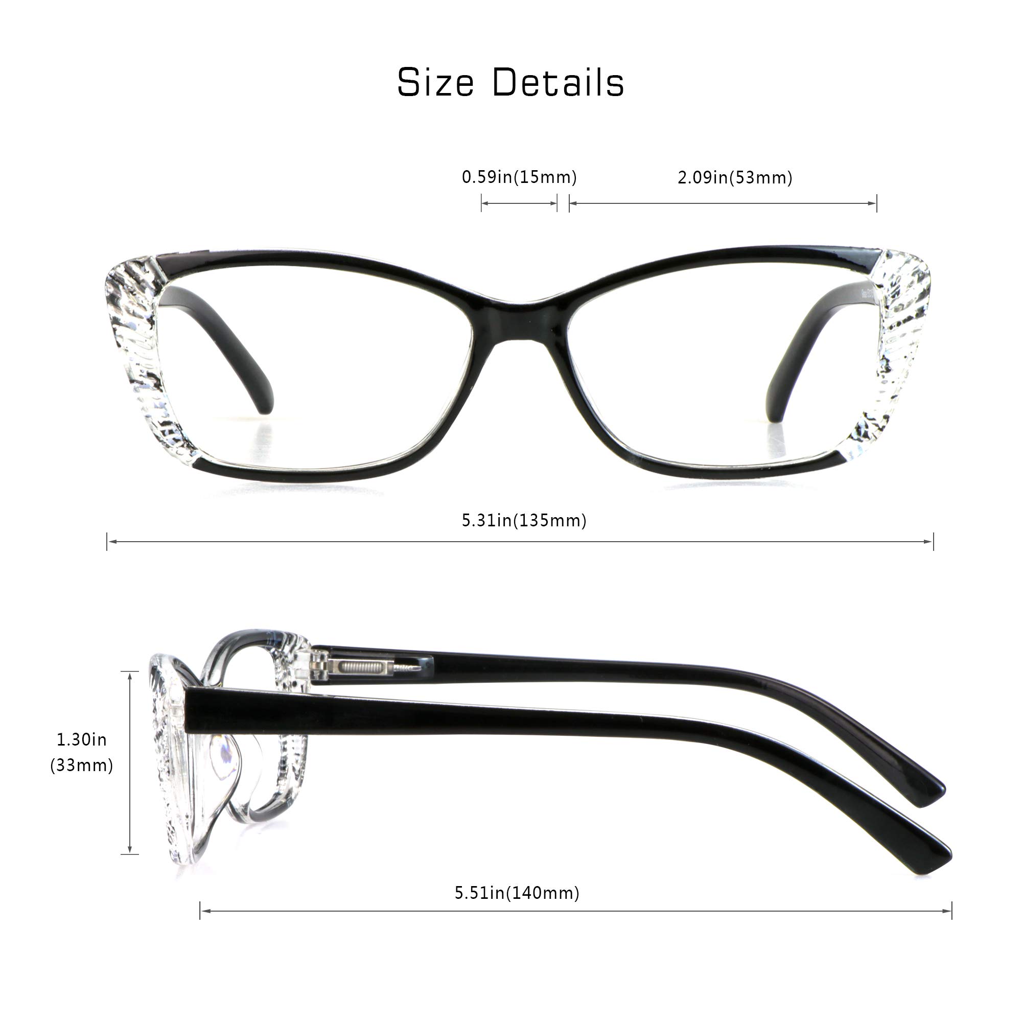 VisionGlobal 5 Pairs Reading Glasses - Blue Light Blocking for Women & Men | Office & Screen Use