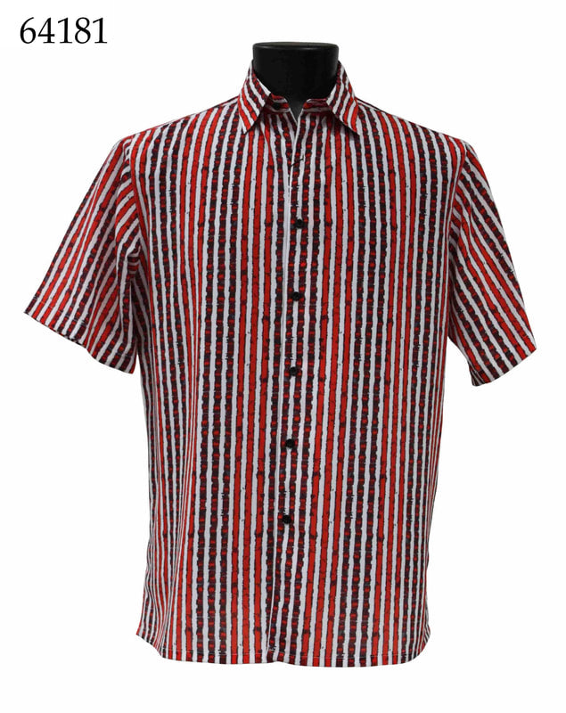 Bassiri Men's Short Sleeve Casual Shirt 64181 - Comfortable & Stylish for Summer, Travel, and Outdoor Activities