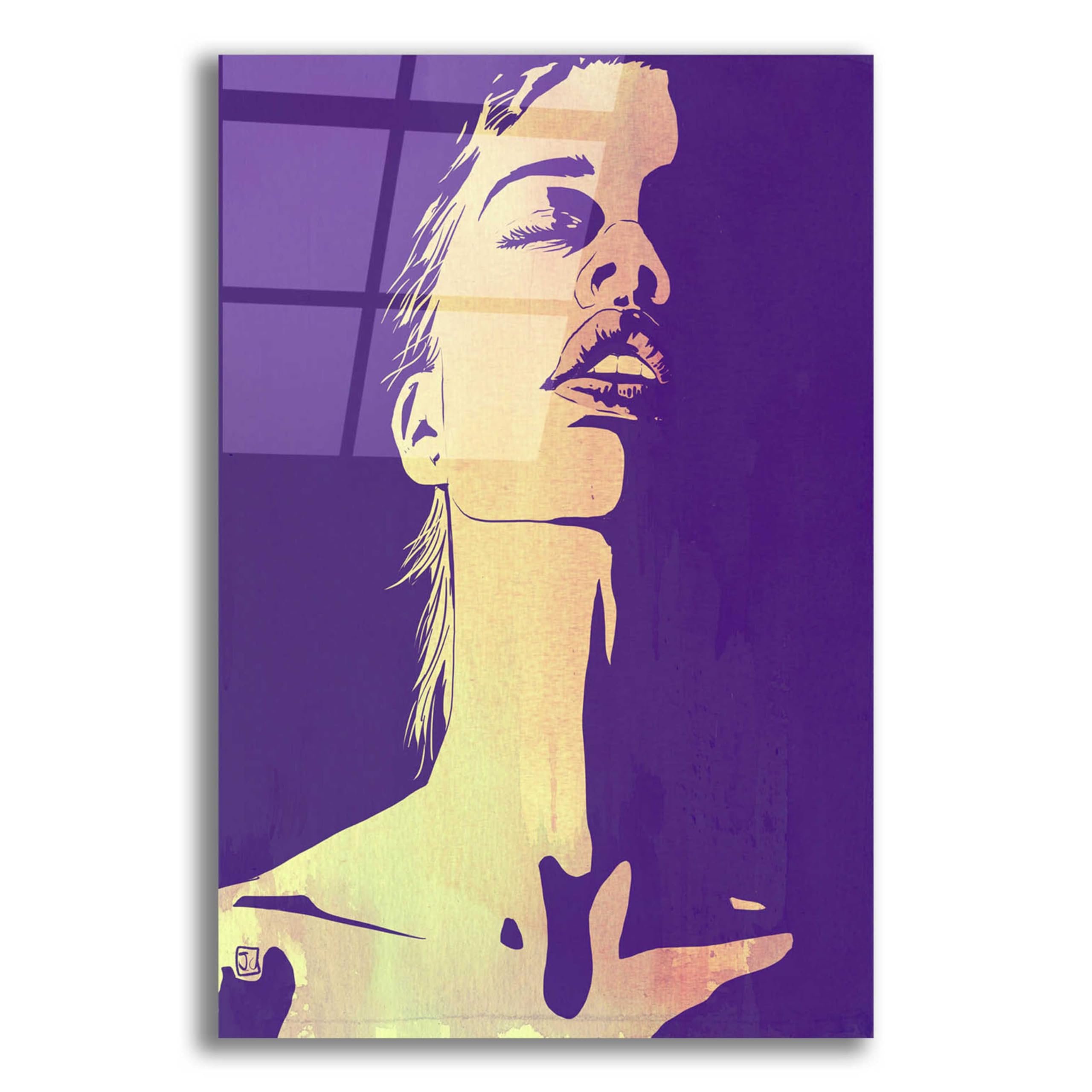 Epic 'Neck' Acrylic Glass Wall Art by Giuseppe Cristiano - 16x24 Inches Modern Abstract Painting for Living Room, Bedroom & Office Decor