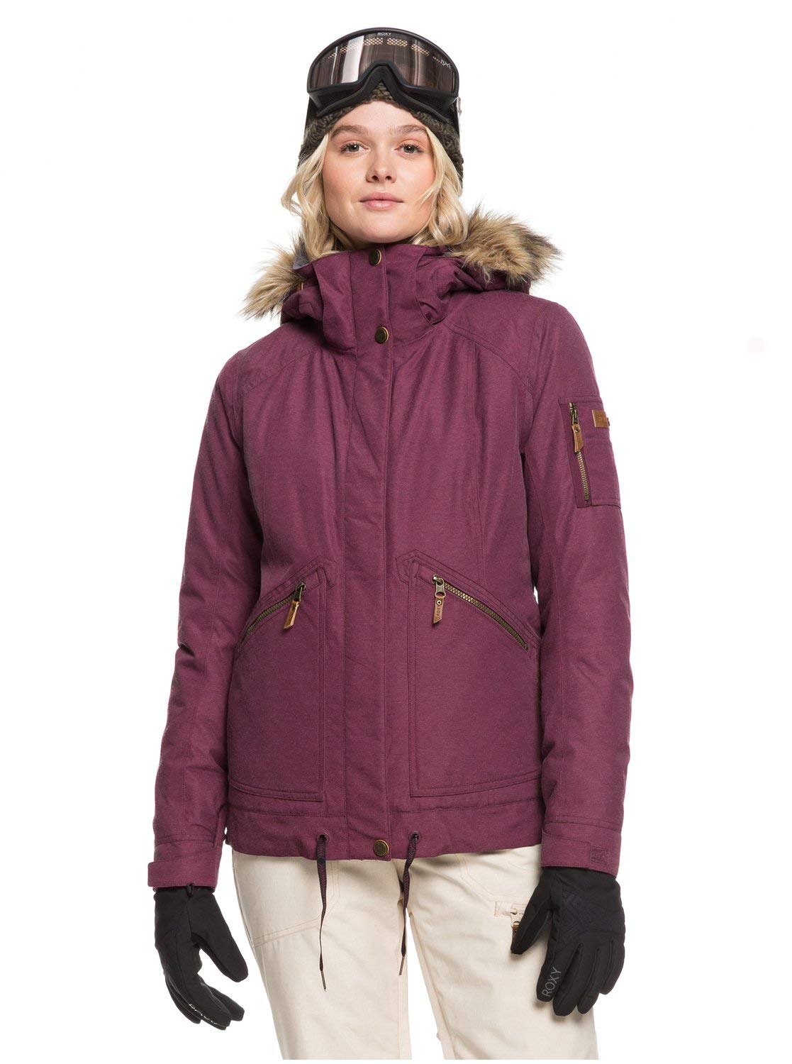 Roxy Women's Meade Jacket - Waterproof Windbreaker for Hiking, Running & Outdoor Activities | Lightweight & Stylish Winter Coat