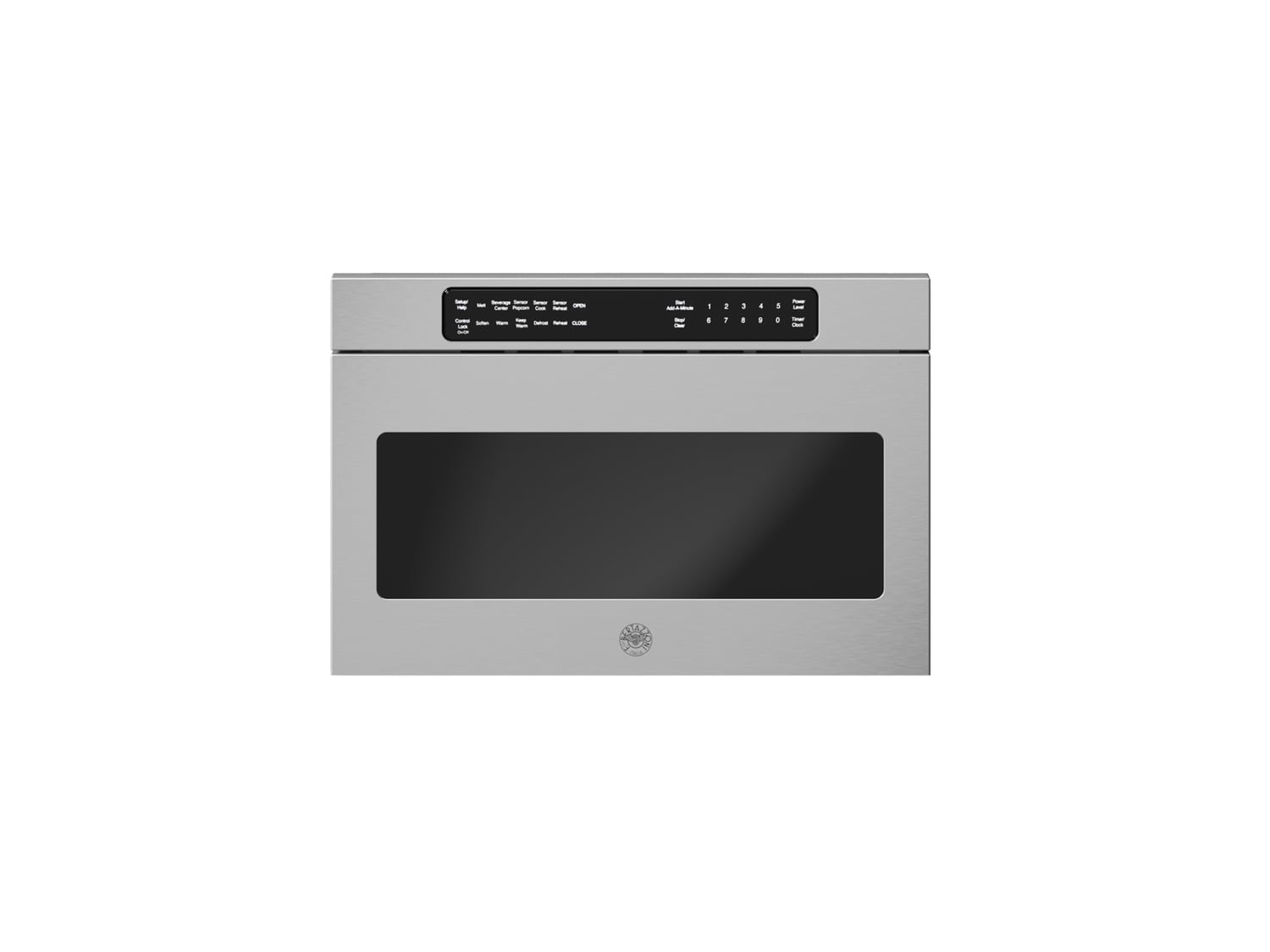 Bertazzoni MD24X 24 Inch Built-In Microwave Drawer - Stainless Steel, Under Counter Installation - Perfect for Modern Kitchens & Small Spaces