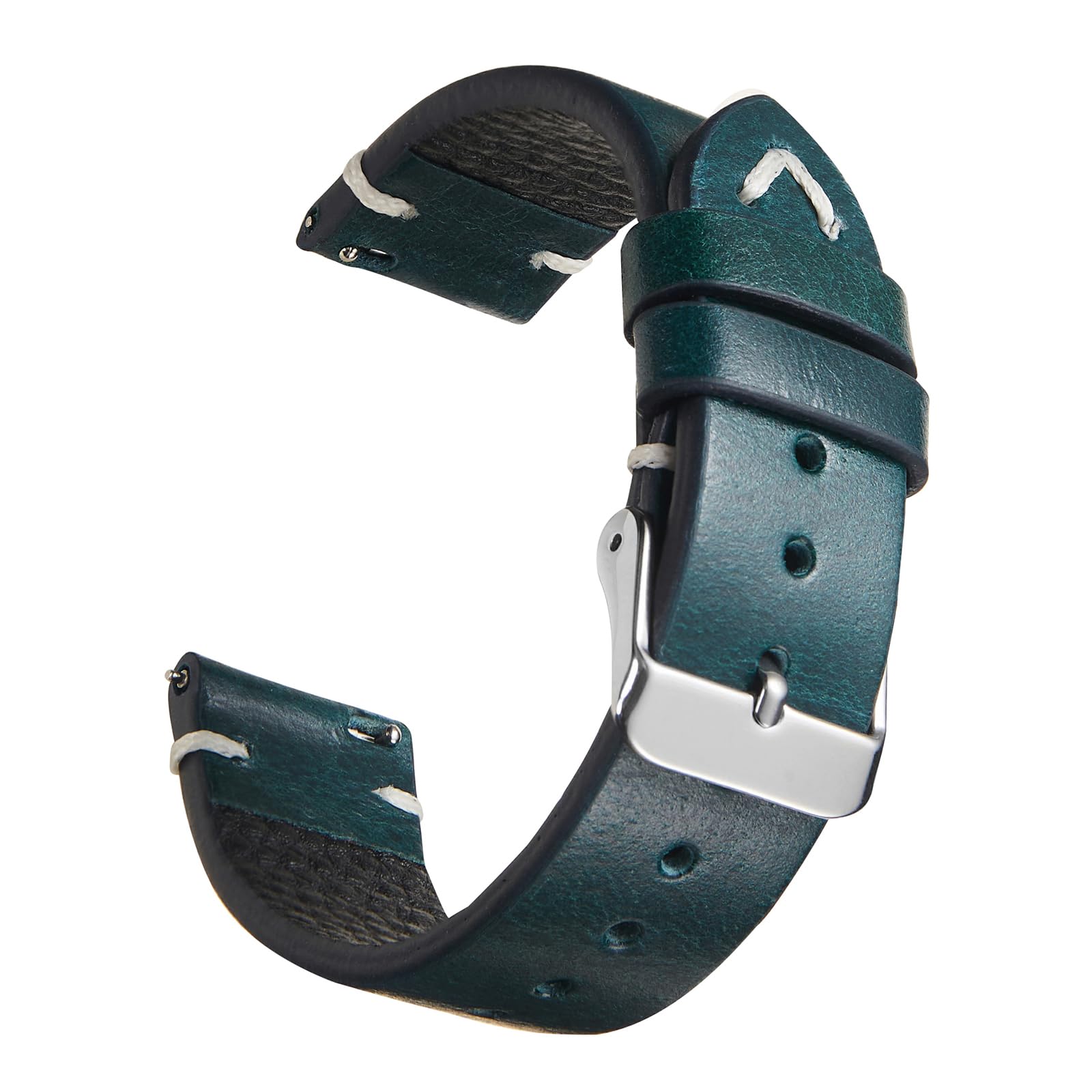 WOUKUP Vintage Leather Watch Band - Quick Release Replacement Strap 18mm 19mm 20mm 22mm - Genuine Leather Watch Strap for Men and Women - Perfect for Casual, Business and Everyday Wear