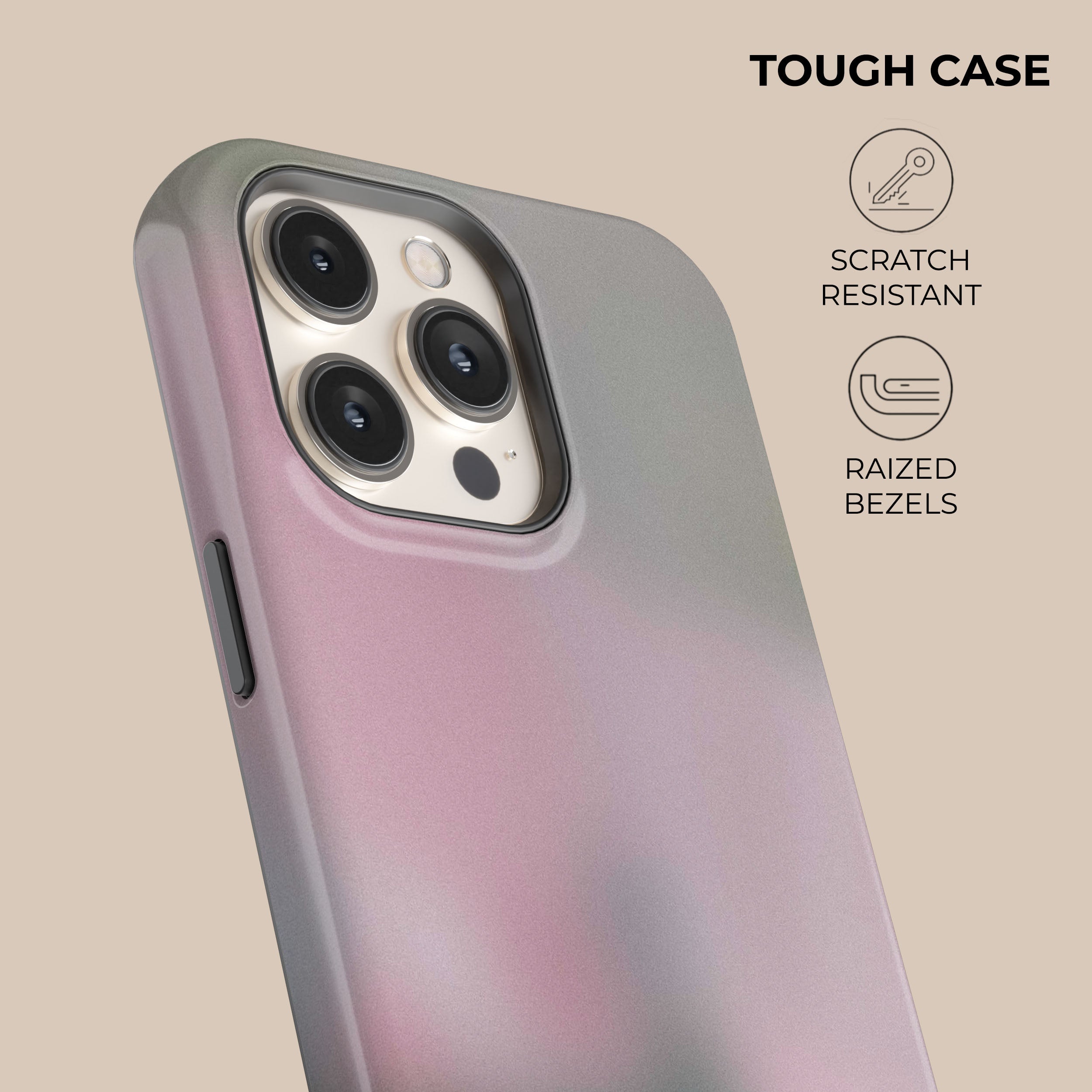 Elegant Muted Rose Phone Case - Slim Protective Cover for iPhone 15/14/13/12/11 Pro Max XR XS X 8 7 6 Plus - Perfect for Everyday Use, Travel & Gift Giving