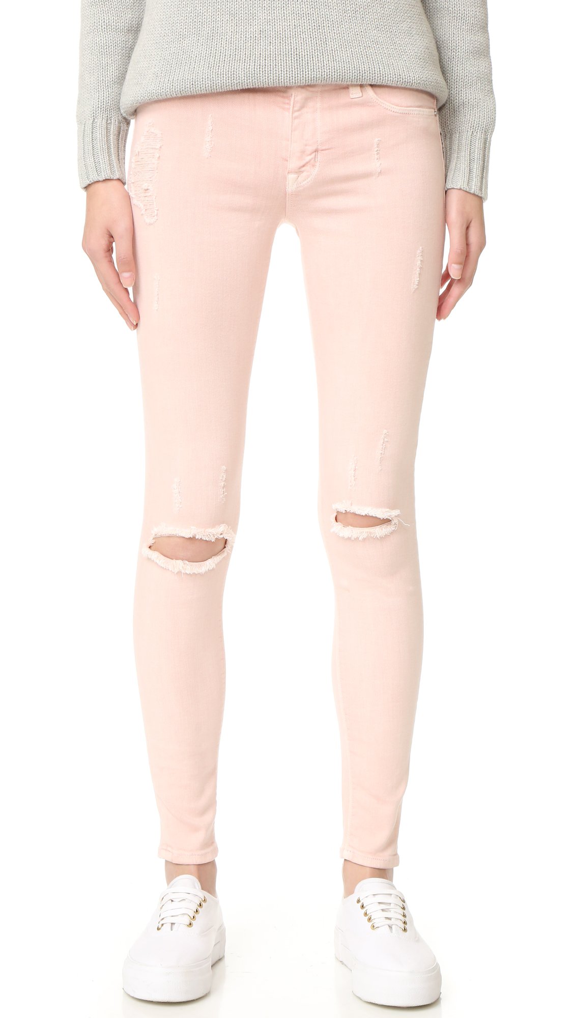 HUDSON Women's Nico Mid Rise Super Skinny Jeans - Stretch Denim Pants for Casual Wear & Night Out