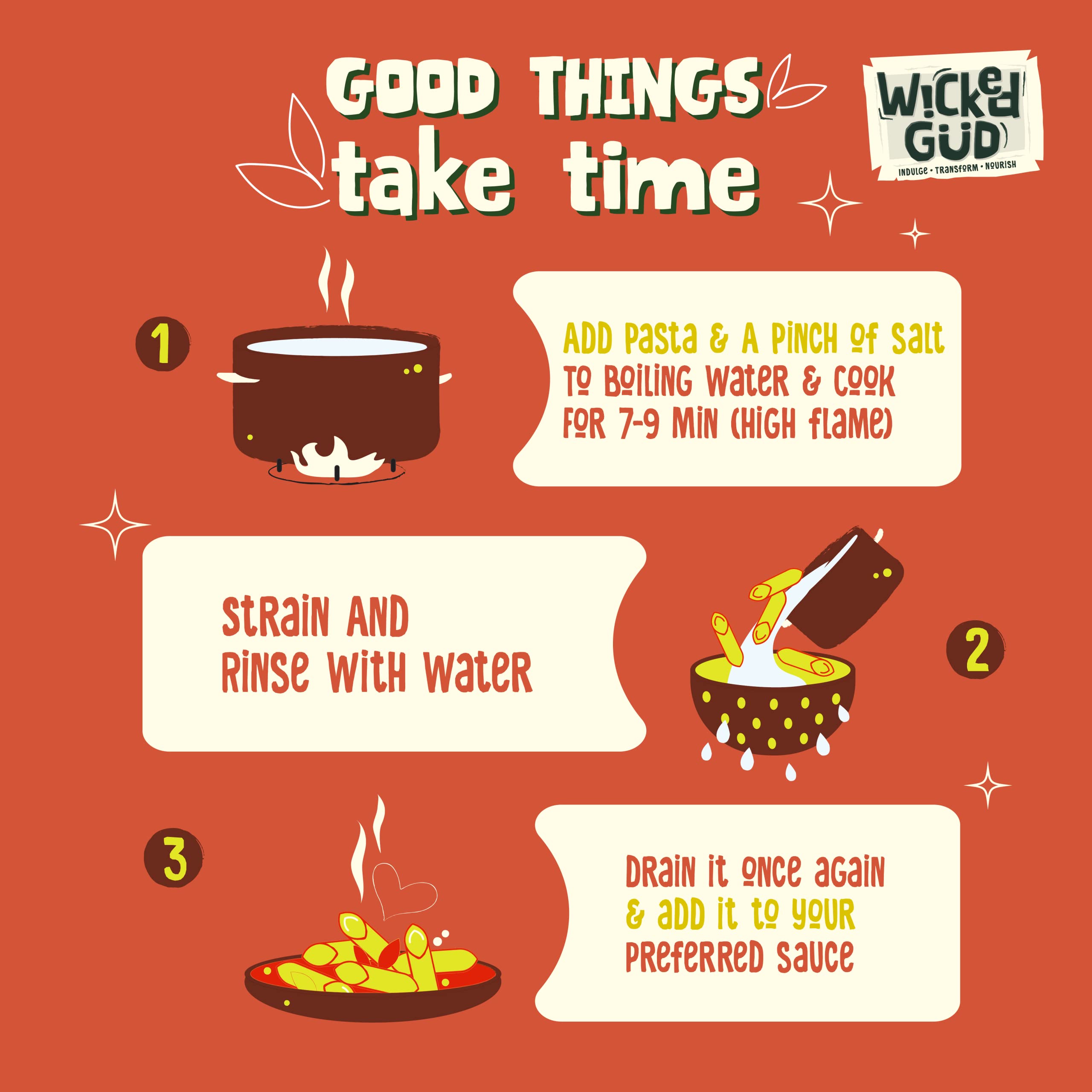 WickedGud 2X High Fiber Penne & Fusilli Pasta Combo - Durum Wheat Semolina, Brown Rice & Red Lentils Pasta | No Maida | Healthy Gluten-Free Diet Pasta (400g x 2) | Perfect for Vegan Meals, Weight Loss & Italian Cuisine