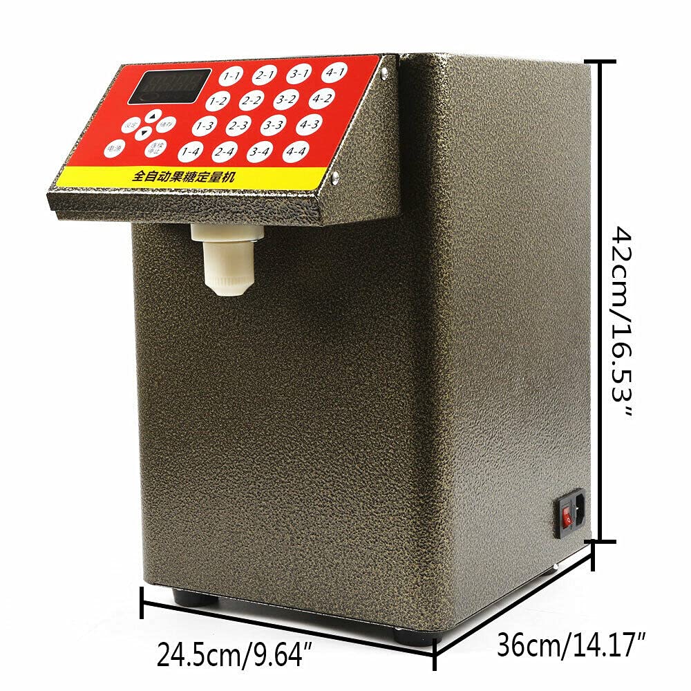 Automatic Fructose Dispenser 2.1 Gallon - Sugar Syrup Dispenser Machine 110V for Bubble Tea, Milk Tea & Soft Drinks | Commercial Drink Equipment for Cafes, Tea Shops & Dessert Stores