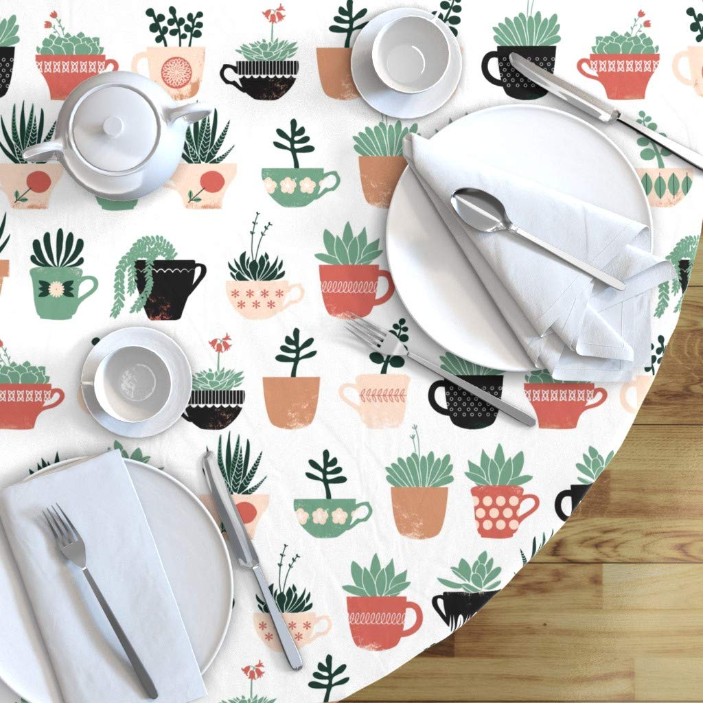 Custom Printed Cotton Sateen Tablecloth 70