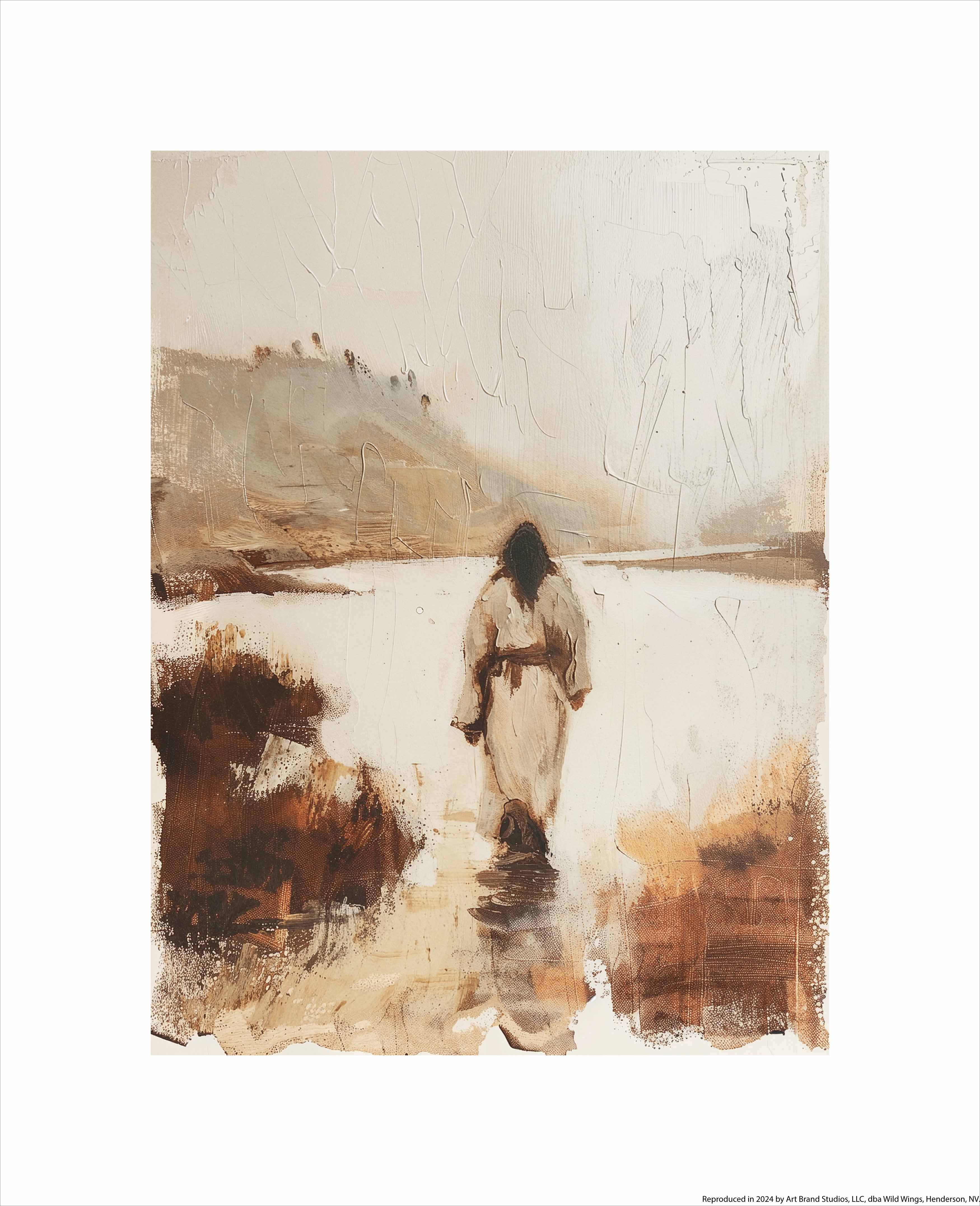 Christ In The Wilderness Wall Art - Religious Christian Home Decor Prints for Living Room, Bedroom & Office