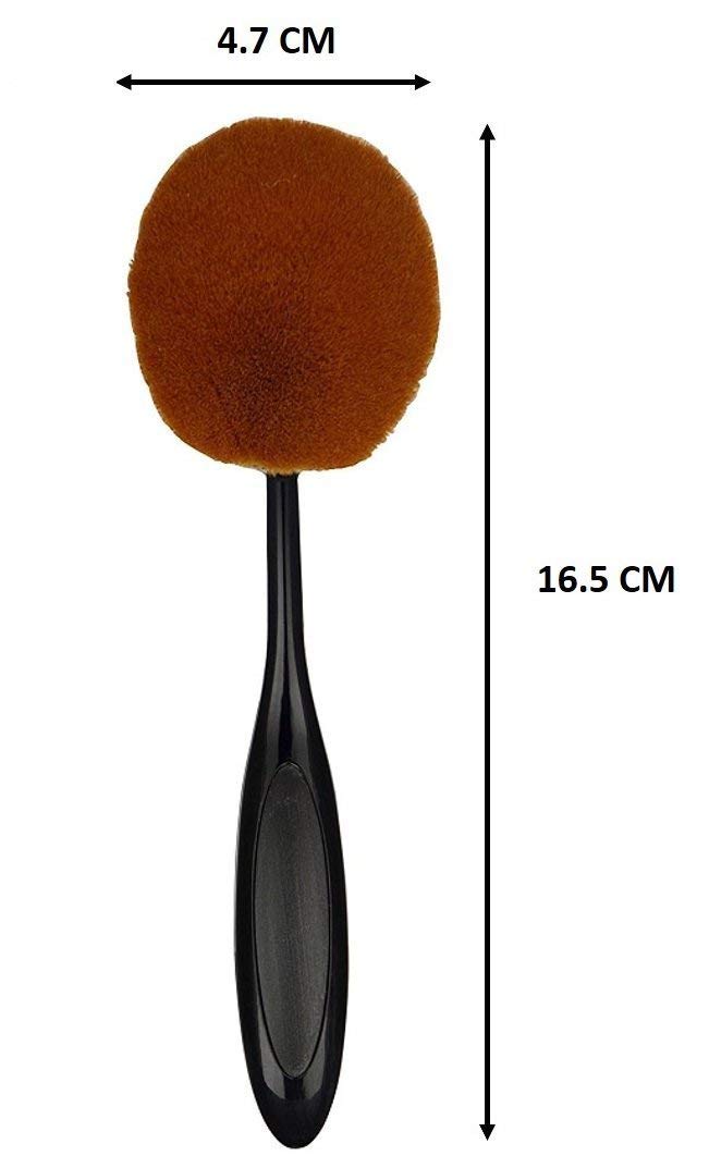 Zureni Professional Oval Makeup Brush - Best Face Concealer, Contour & Foundation Brush for Flawless Makeup Application - Ideal for Daily Use, Professional Makeup Kits & Travel Beauty Essentials (1 Piece)