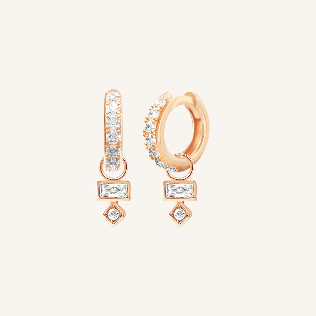 Resilience Crystal Hoops Earrings for Women - Sparkling Dangle Earrings for Party, Wedding & Everyday Wear