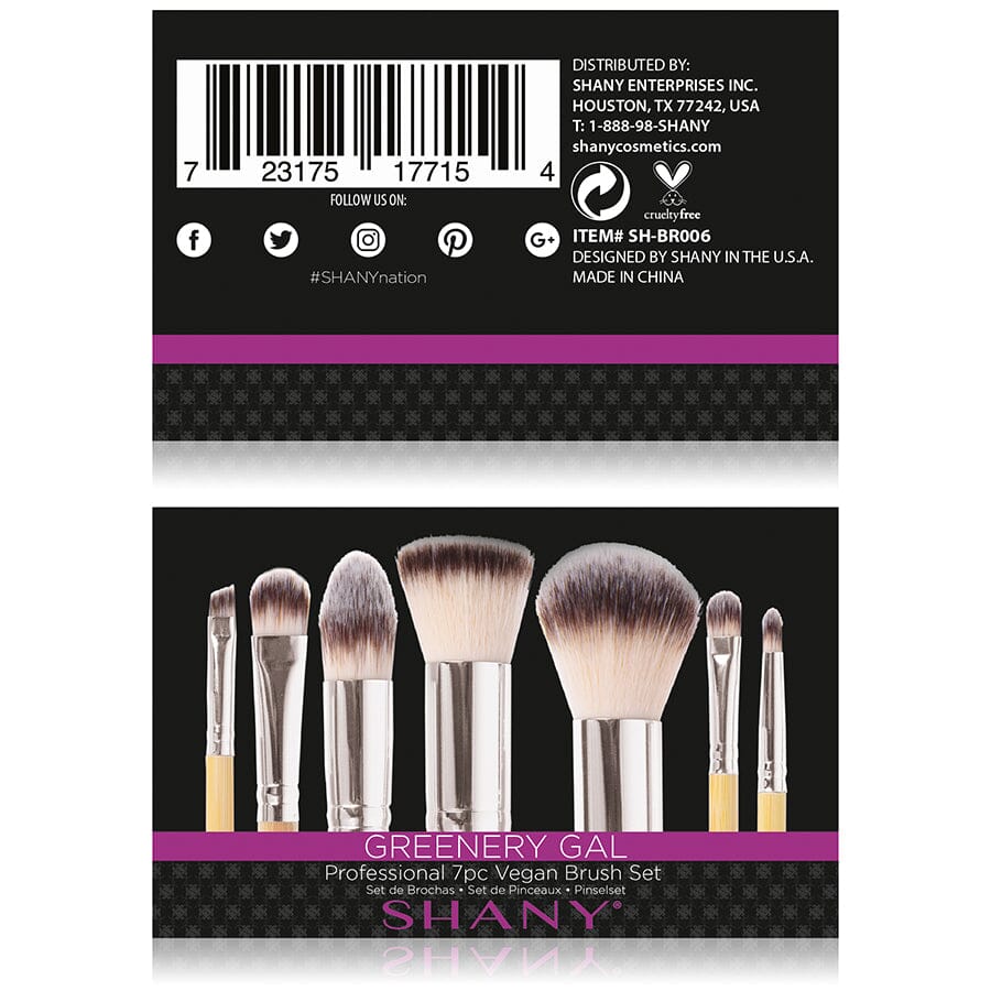 7-Piece Petite Pro Bamboo Makeup Brush Set with Travel Case - Eco-Friendly & Vegan for On-the-Go Beauty | Perfect for Travel, Professional Makeup Artists & Everyday Use