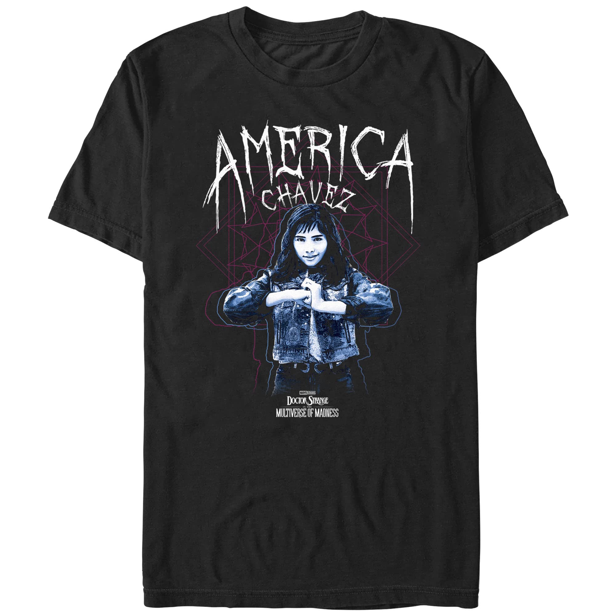 Marvel Doctor Strange in The Multiverse of Madness America Chavez Graphic T-Shirt for Men | Superhero Movie Merchandise | Casual Wear & Cosplay Costume